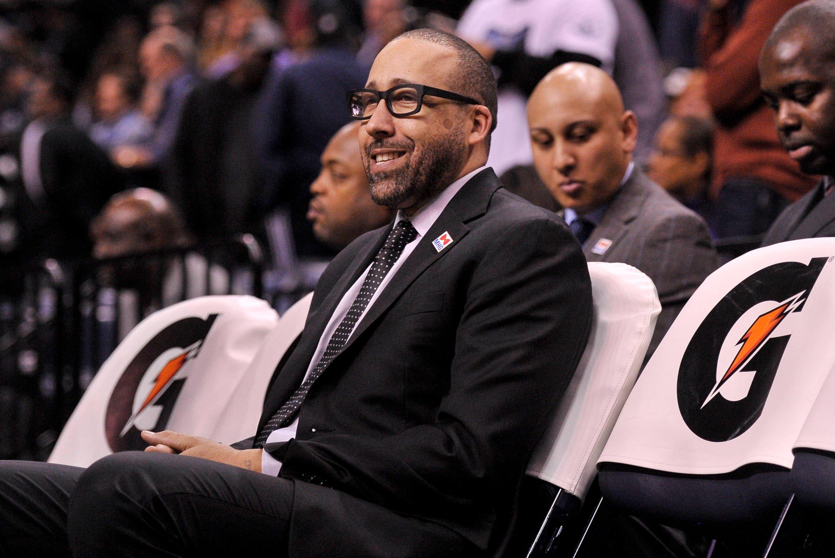 Feb 8, 2017; Memphis, TN, USA; Memphis Grizzlies head coach David Fizdale during the second half against the Phoenix Suns at FedExForum. Memphis Grizzlies defeated the Phoenix Suns 110-91. Mandatory Credit: Justin Ford-USA TODAY Sports / Justin Ford