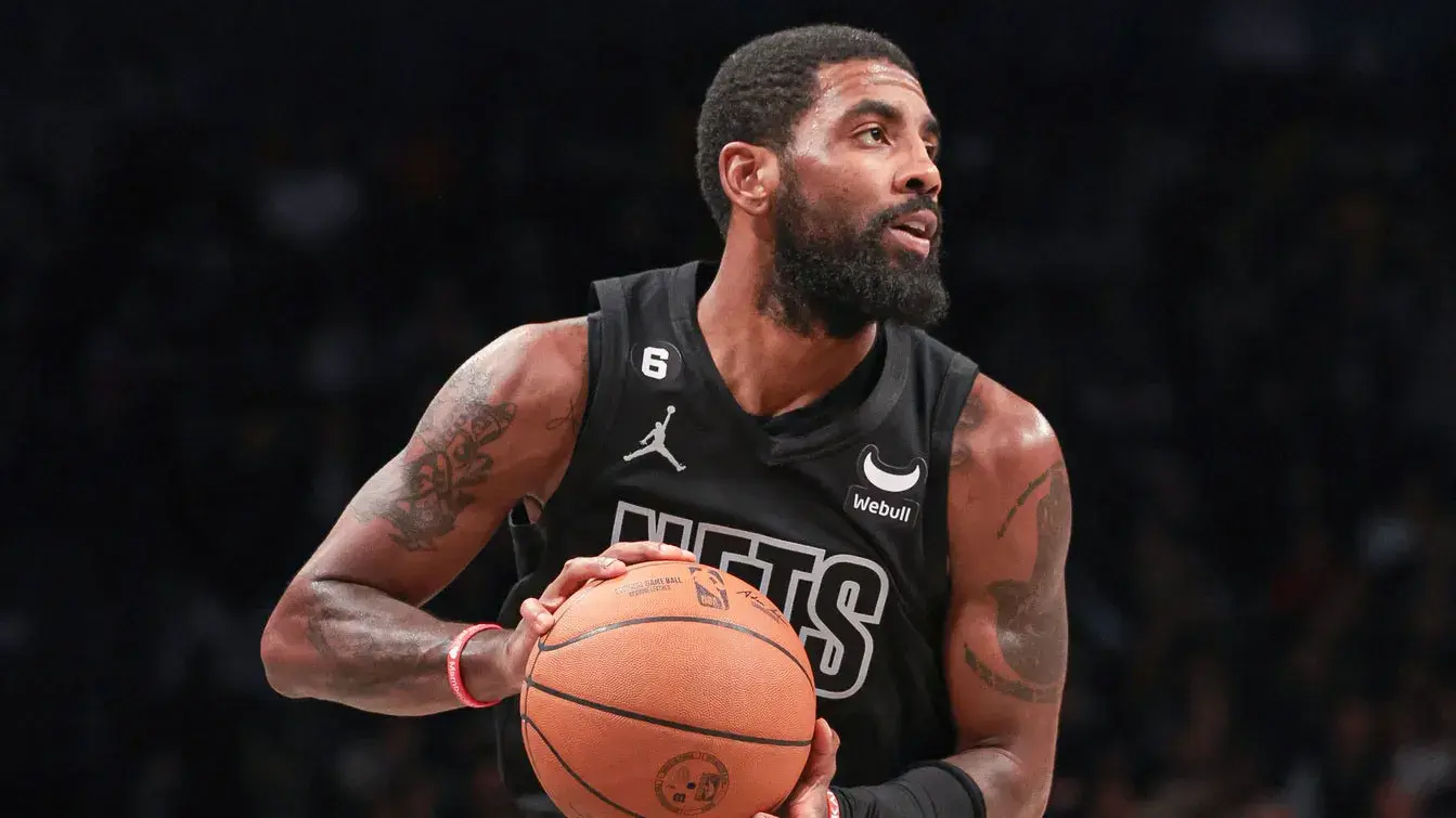 Oct 31, 2022; Brooklyn, New York, USA; Brooklyn Nets guard Kyrie Irving (11) dribbles up court against the Indiana Pacers during the second half at Barclays Center. / Vincent Carchietta-USA TODAY Sports