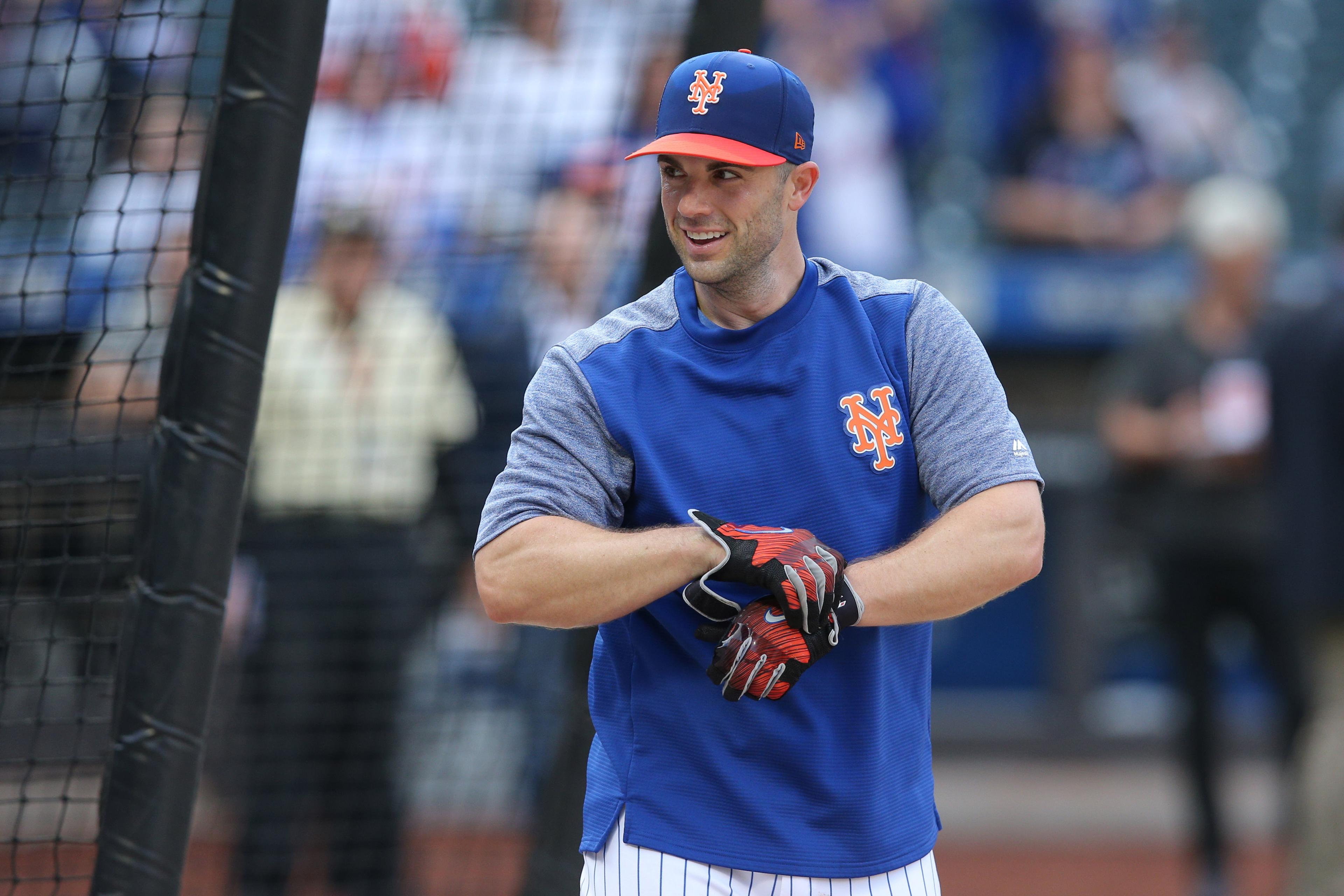 Sep 29, 2018; New York City, NY, USA; New York Mets third baseman David Wright (5) smiles as he finishes batting practice before a game against the Miami Marlins at Citi Field. Mandatory Credit: Brad Penner-USA TODAY Sports