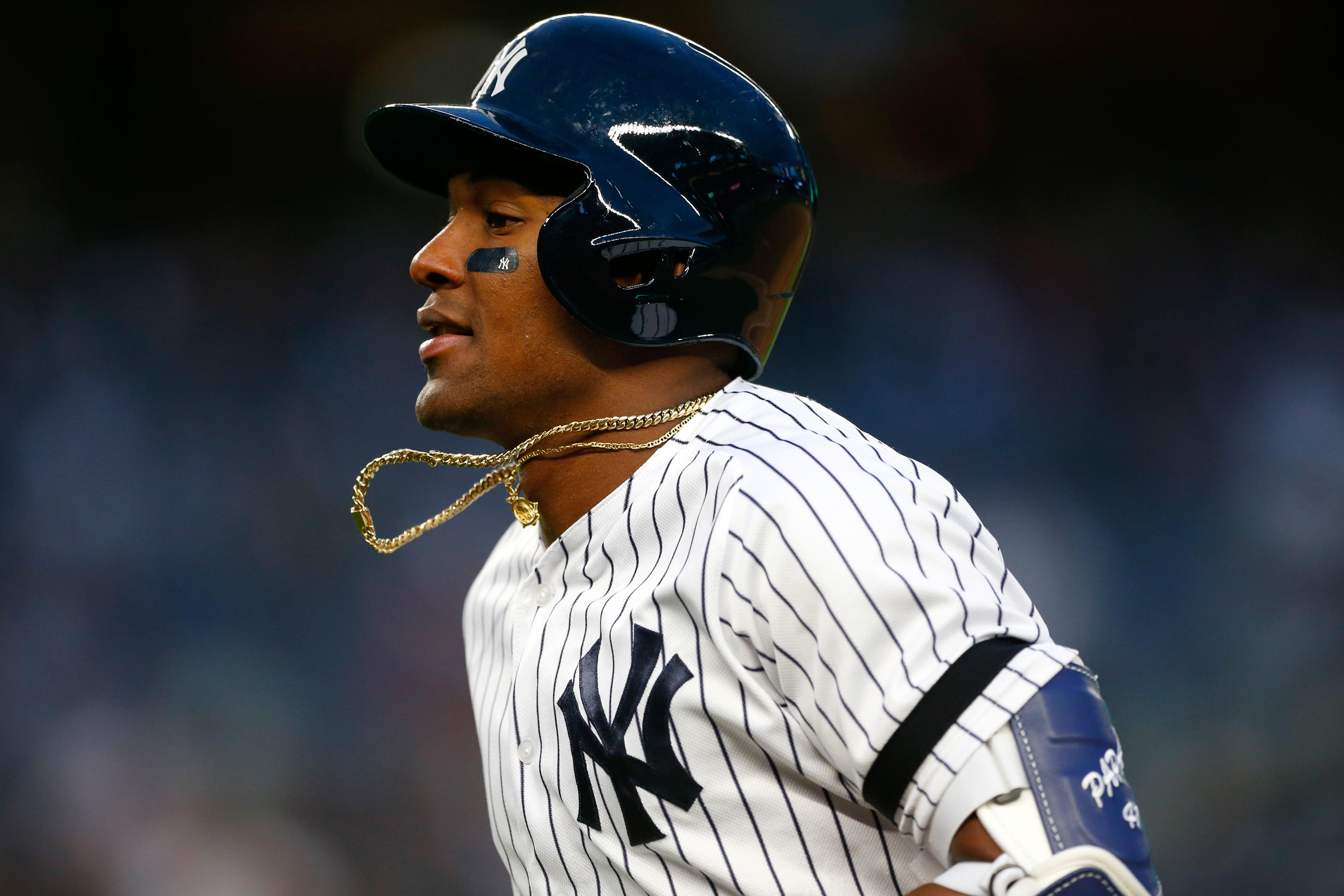 May 7, 2019; Bronx, NY, USA; New York Yankees third baseman Miguel Andujar (41) goes to the dugout during game against the Seattle Mariners at Yankee Stadium. Mandatory Credit: Noah K. Murray-USA TODAY Sports