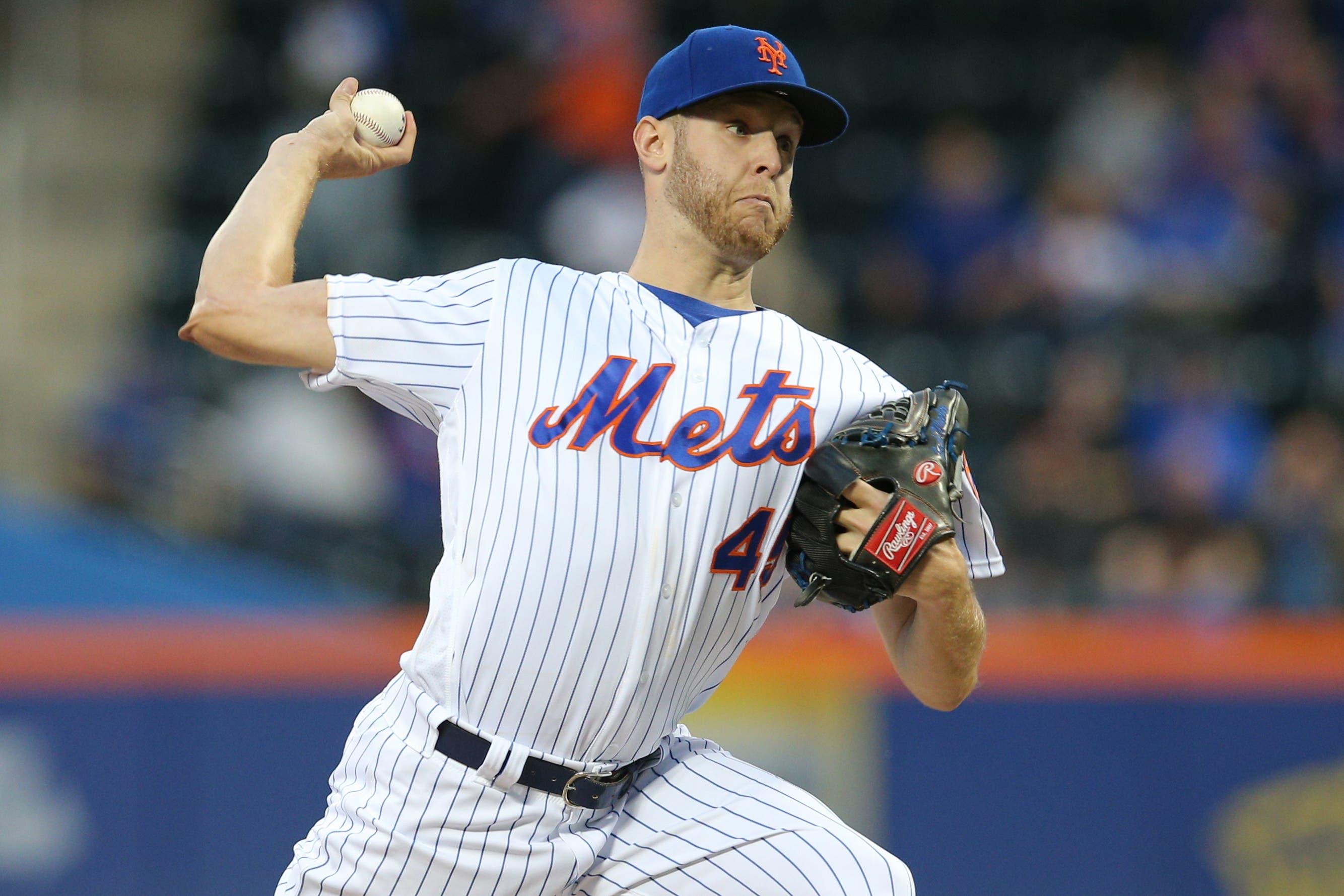 New York Mets starting pitcher Zack Wheeler pitches against the Miami Marlins during the first inning at Citi Field. / Brad Penner/USA TODAY Sports