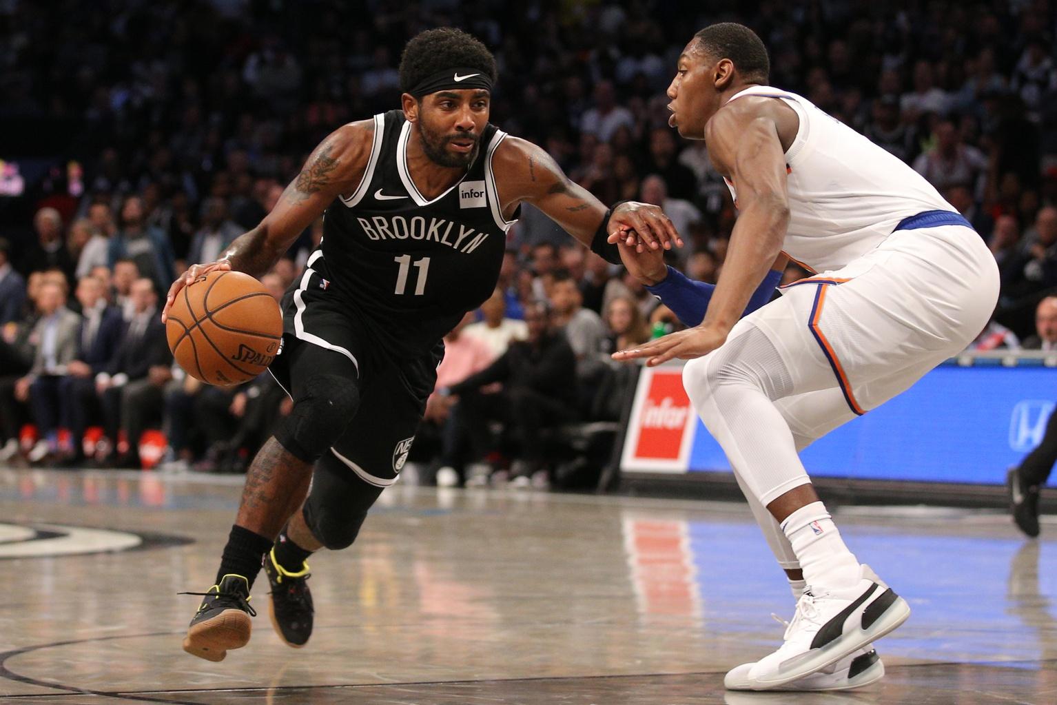 Knicks' RJ Barrett tips his cap to Nets' Kyrie Irving after game-winning shot: 'Great players make great plays'