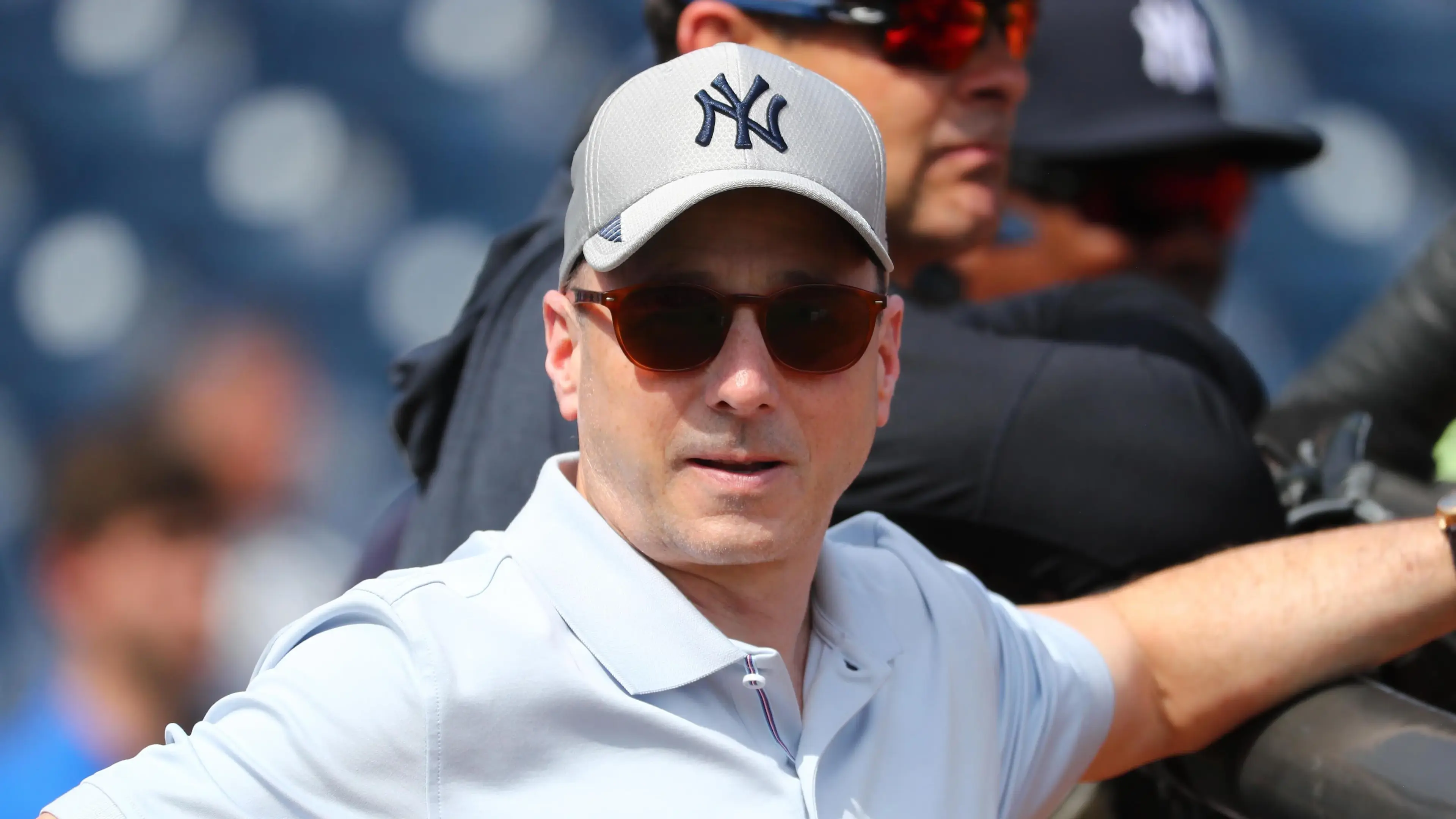 Brian Cashman up close with glasses on / Kim Klement/USA TODAY