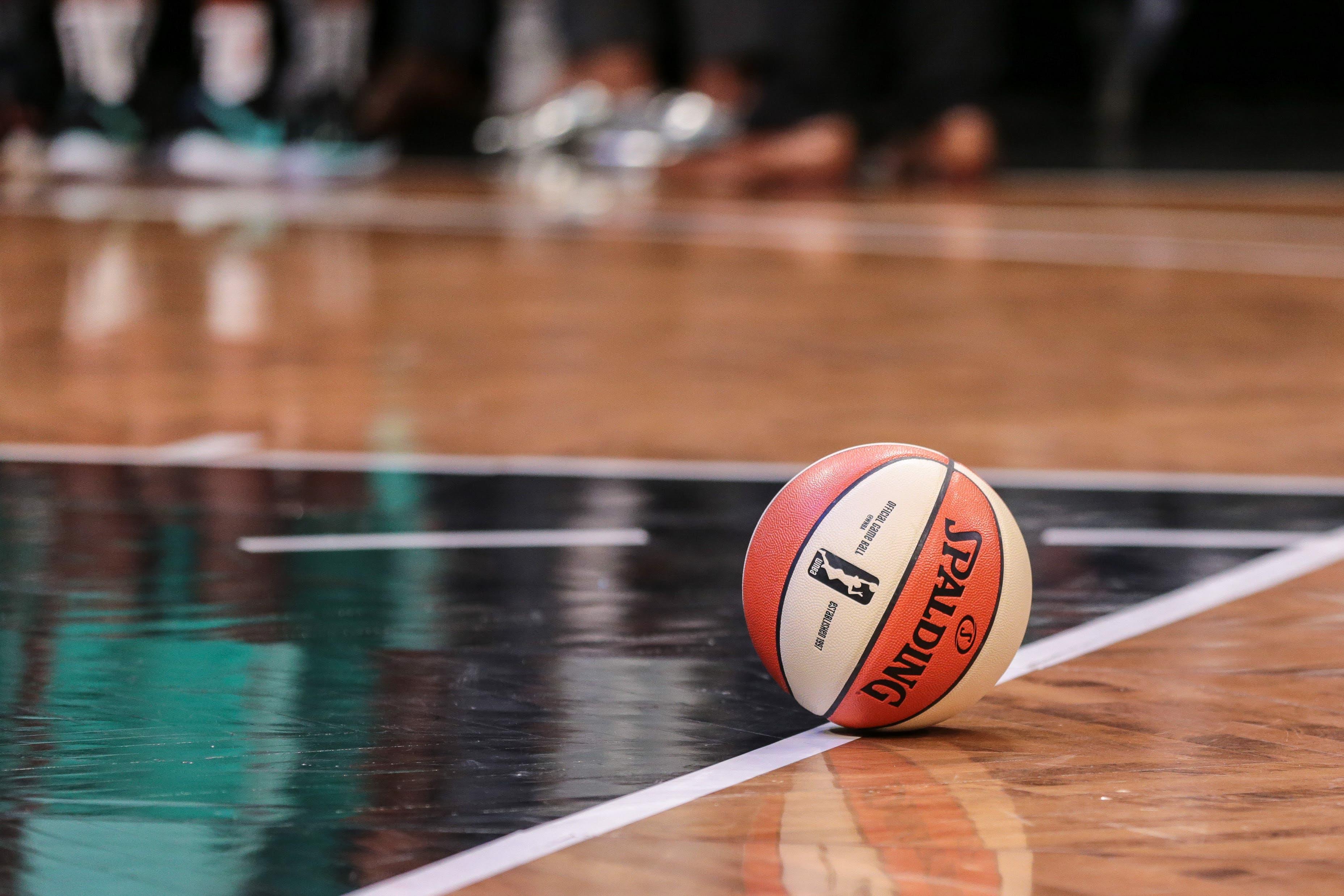 May 9, 2019; New York City, NY, USA; A general view of the game ball during the preseason WNBA game between the New York Liberty and the China National Team at Barclays Center. Mandatory Credit: Vincent Carchietta-USA TODAY Sports / Vincent Carchietta