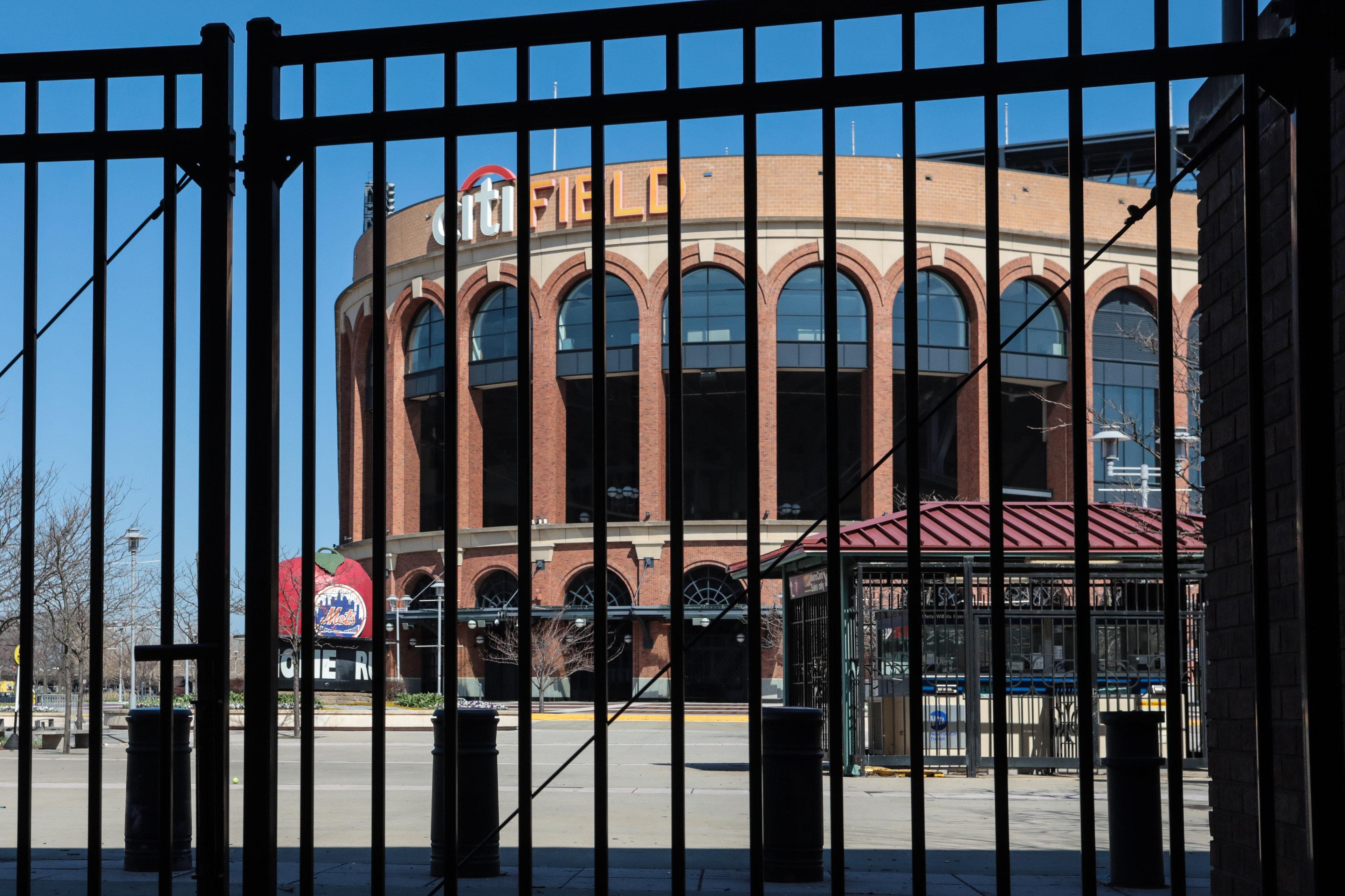 Mar 26, 2020; New York City, New York, USA; A general view of Citi Field. The season opener between the Washington Nationals and the New York Mets has been postponed due the coronavirus COVID-19 pandemic. Mandatory Credit: Vincent Carchietta-USA TODAY Sports / Vincent Carchietta