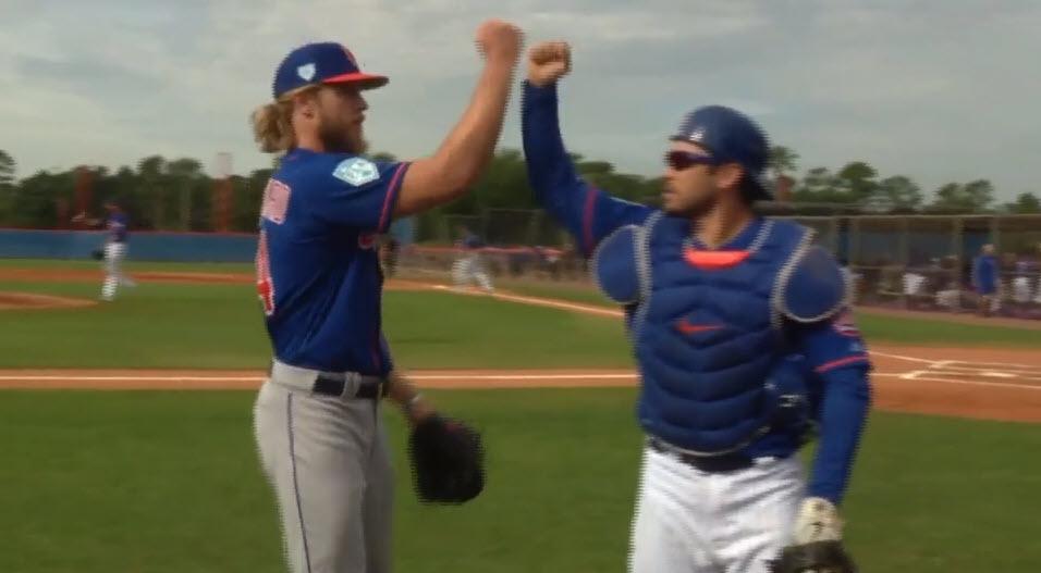 WATCH: Jacob deGrom, Noah Syndergaard pitch in Mets intrasquad game