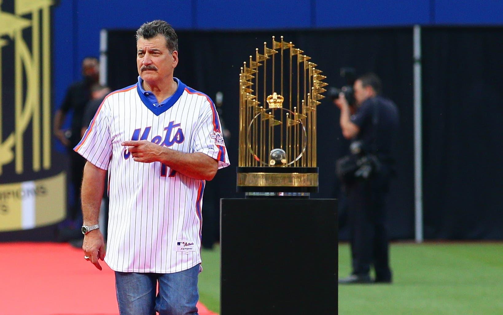 May 28, 2016; New York City, NY, USA; New York Mets former first baseman Keith Hernandez is introduced to the crowd during a pregame ceremony honoring the 1986 World Series Championship team prior to the game against the Los Angeles Dodgers at Citi Field. Mandatory Credit: Andy Marlin-USA TODAY Sports / Andy Marlin