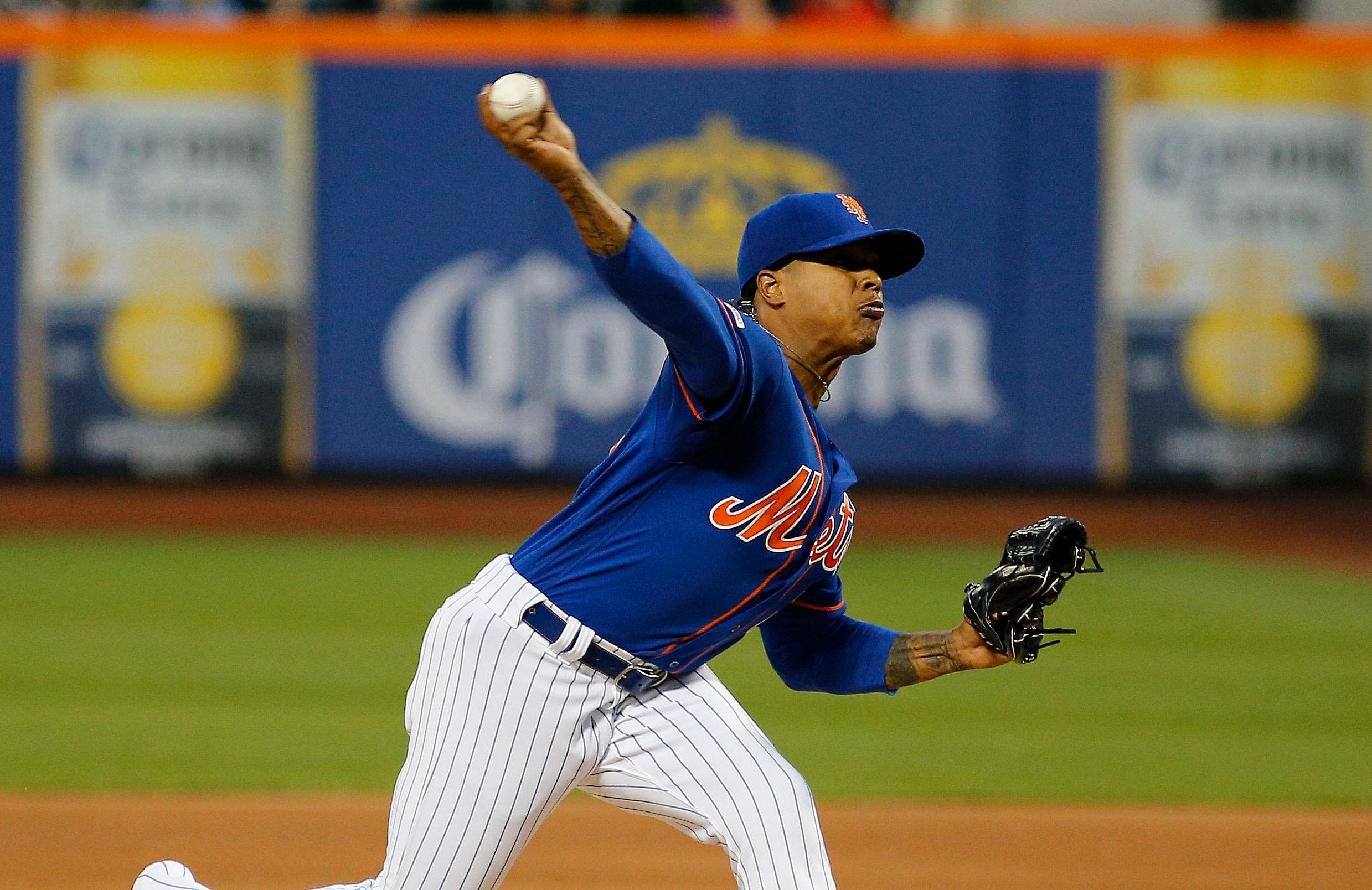 Sep 7, 2019; New York City, NY, USA; New York Mets starting pitcher Marcus Stroman (7) pitches against the Philadelphia Phillies during the first inning at Citi Field. Mandatory Credit: Andy Marlin-USA TODAY Sports