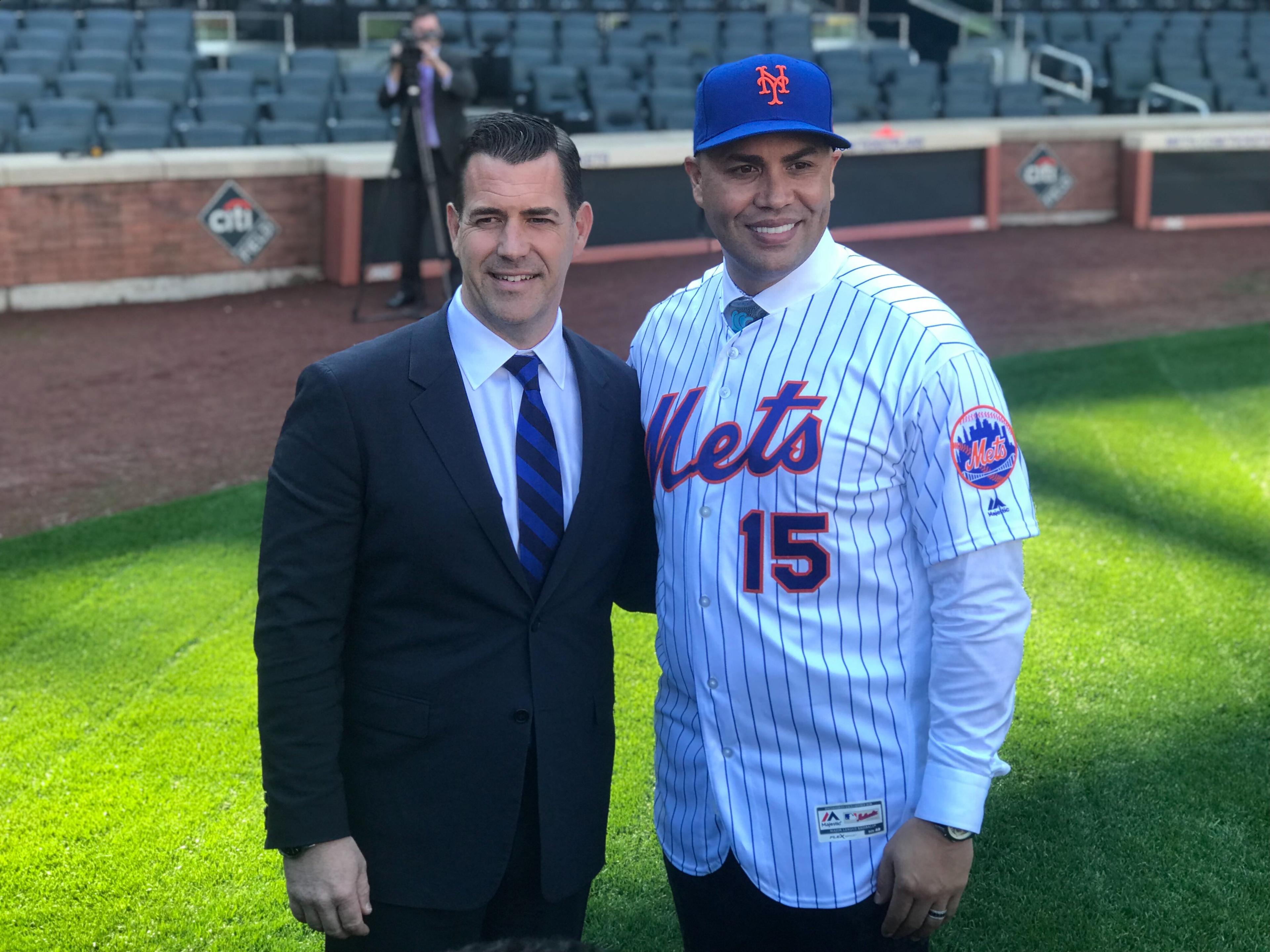 Mets GM Brodie Van Wagenen and manager Carlos Beltran