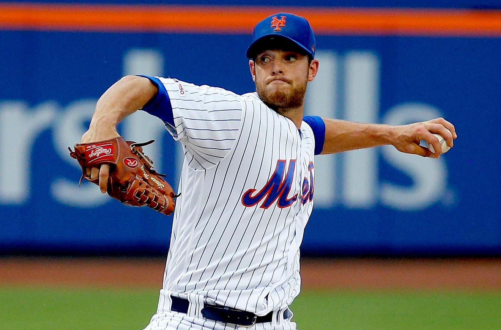 Jun 29, 2019; New York City, NY, USA; New York Mets starting pitcher Steven Matz (32) pitches against the Atlanta Braves during the first inning at Citi Field. Mandatory Credit: Andy Marlin-USA TODAY Sports / Andy Marlin