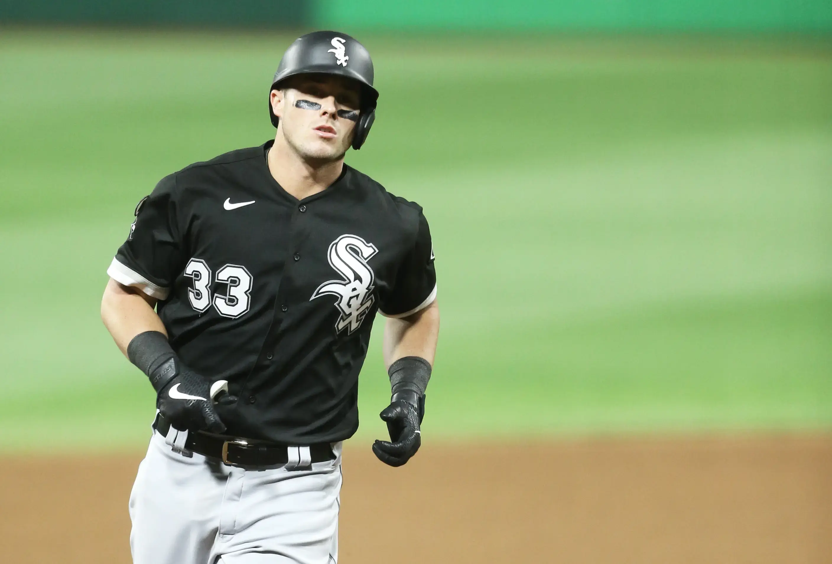 Sep 9, 2020; Pittsburgh, Pennsylvania, USA; Chicago White Sox catcher James McCann (33) circles the bases on his second home run of the game against the Pittsburgh Pirates during the sixth inning at PNC Park. / Charles LeClaire-USA TODAY Sports