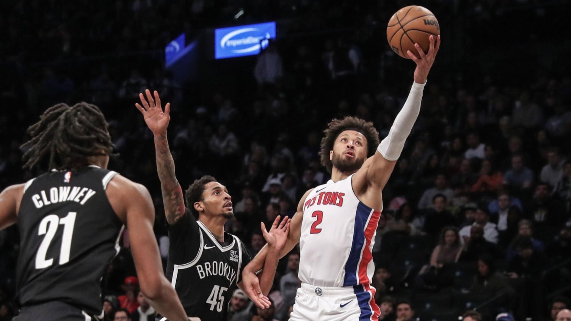 Nets' offense struggles in second half of 106-92 loss to Pistons