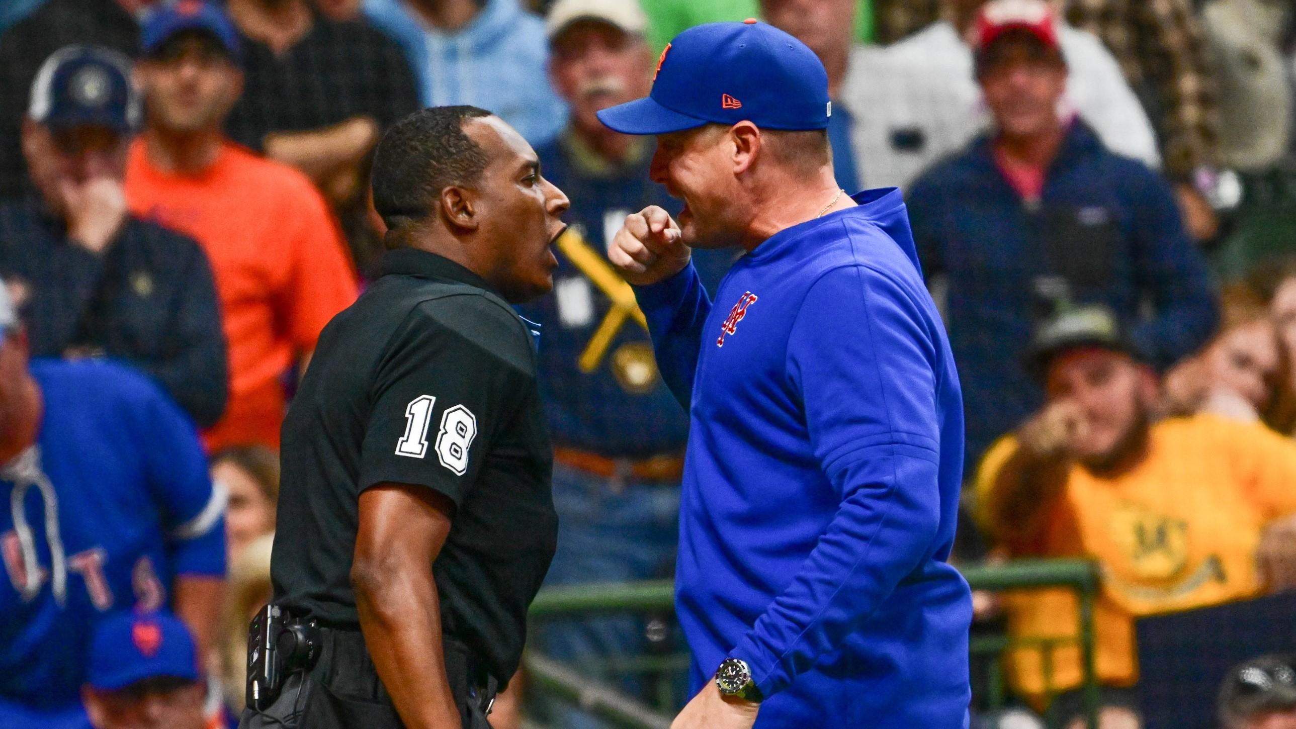 Mets' Carlos Mendoza ejected after low strike three call on Francisco Alvarez