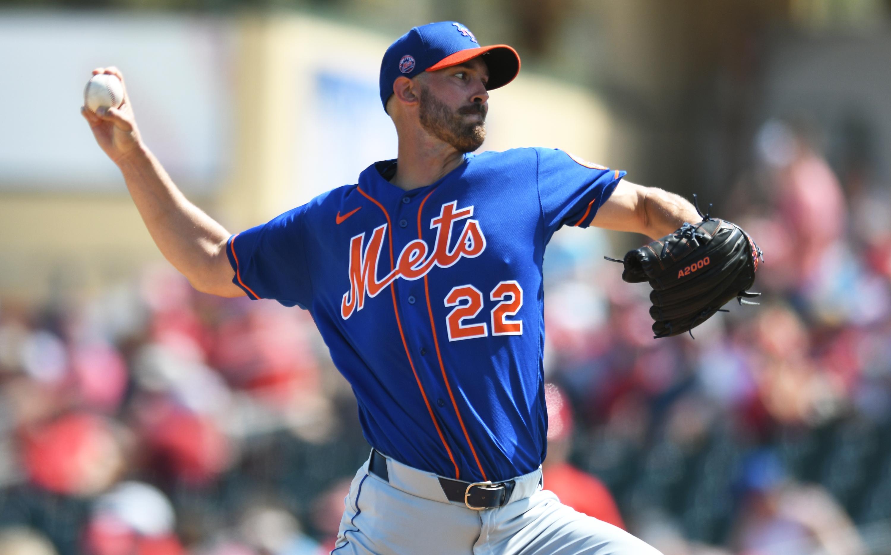 Mar 5, 2020; Jupiter, Florida, USA; New York Mets pitcher Rick Porcello (22) throws a pitch against the St. Louis Cardinals at Roger Dean Chevrolet Stadium. Mandatory Credit: Jim Rassol-USA TODAY Sports 