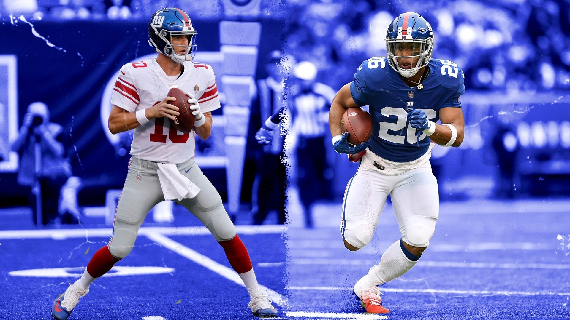 Eli Manning and Saquon Barkley