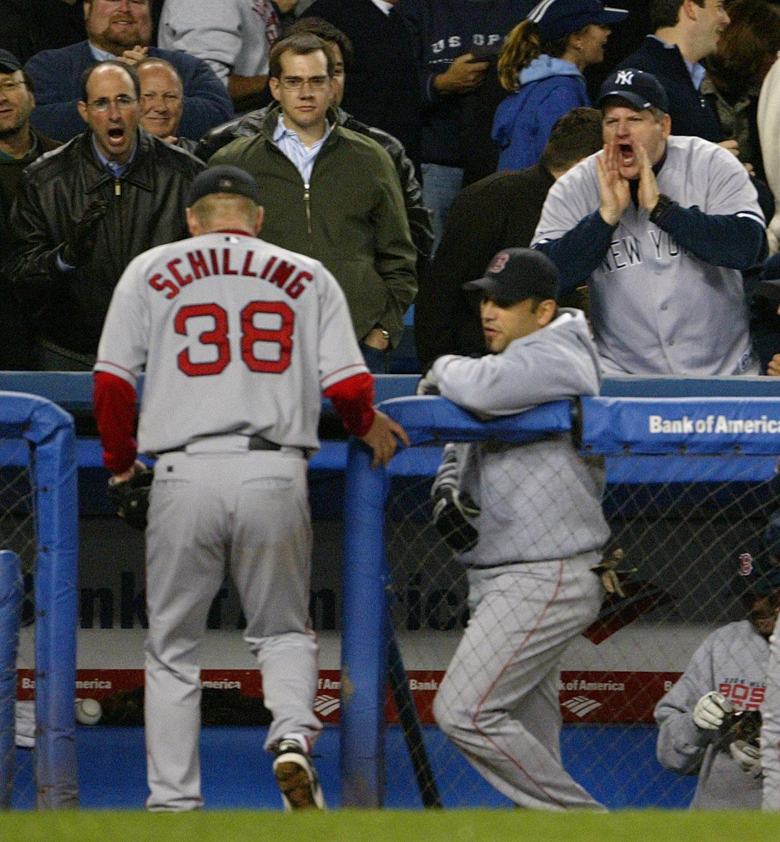 A day before starting Game 1 of the 2004 ALCS, Curt Schilling told reporters, "I'm not sure of any scenario more enjoyable than making 55,000 people from New York shut up," Yankees fans roared during the game, and Schilling, usually known for his postseason prowess, allowed six runs in three innings. Ouch. 