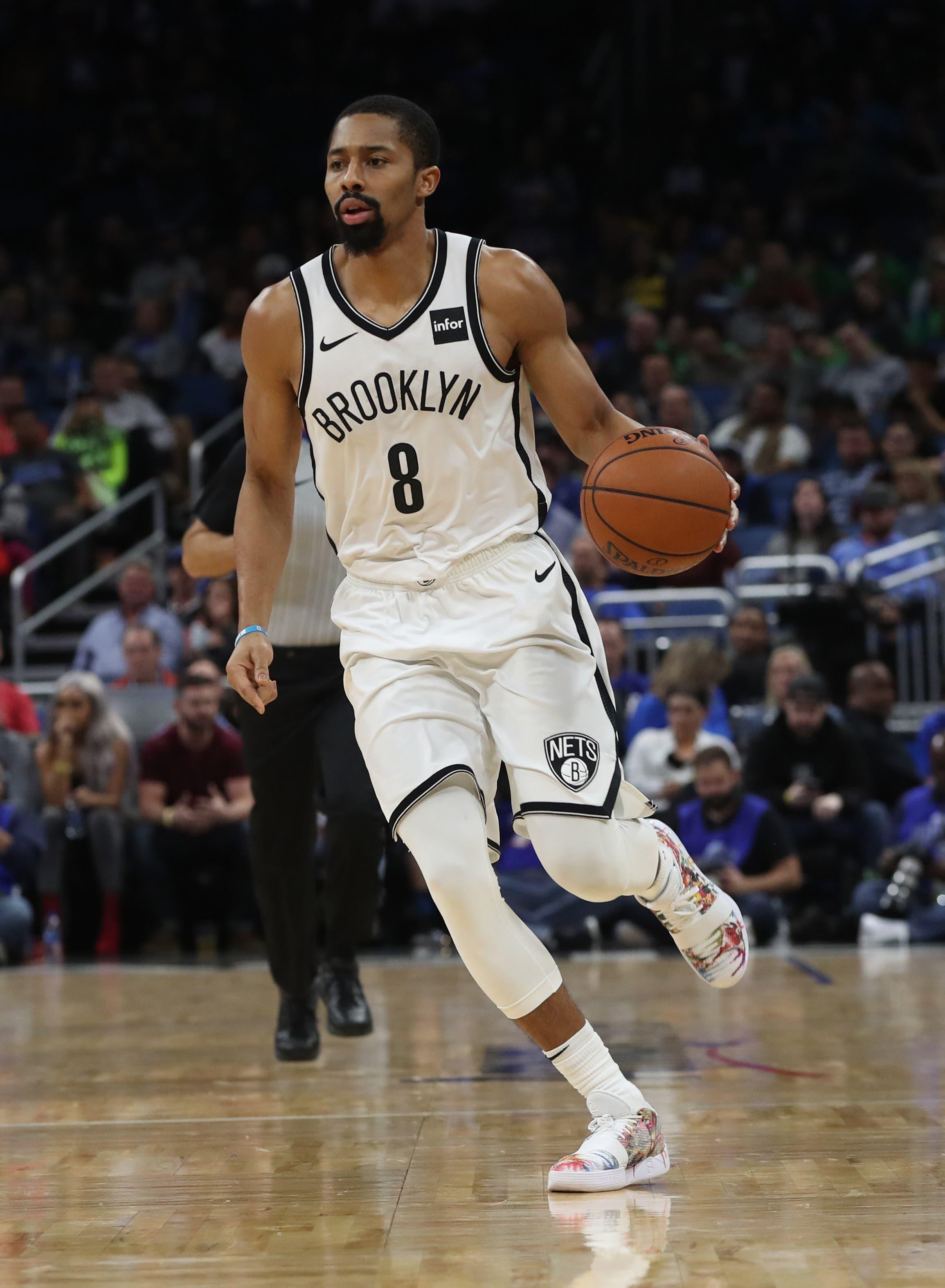 Brooklyn Nets guard Spencer Dinwiddie during the second half at Amway Center. / Kim Klement/USA TODAY Sports