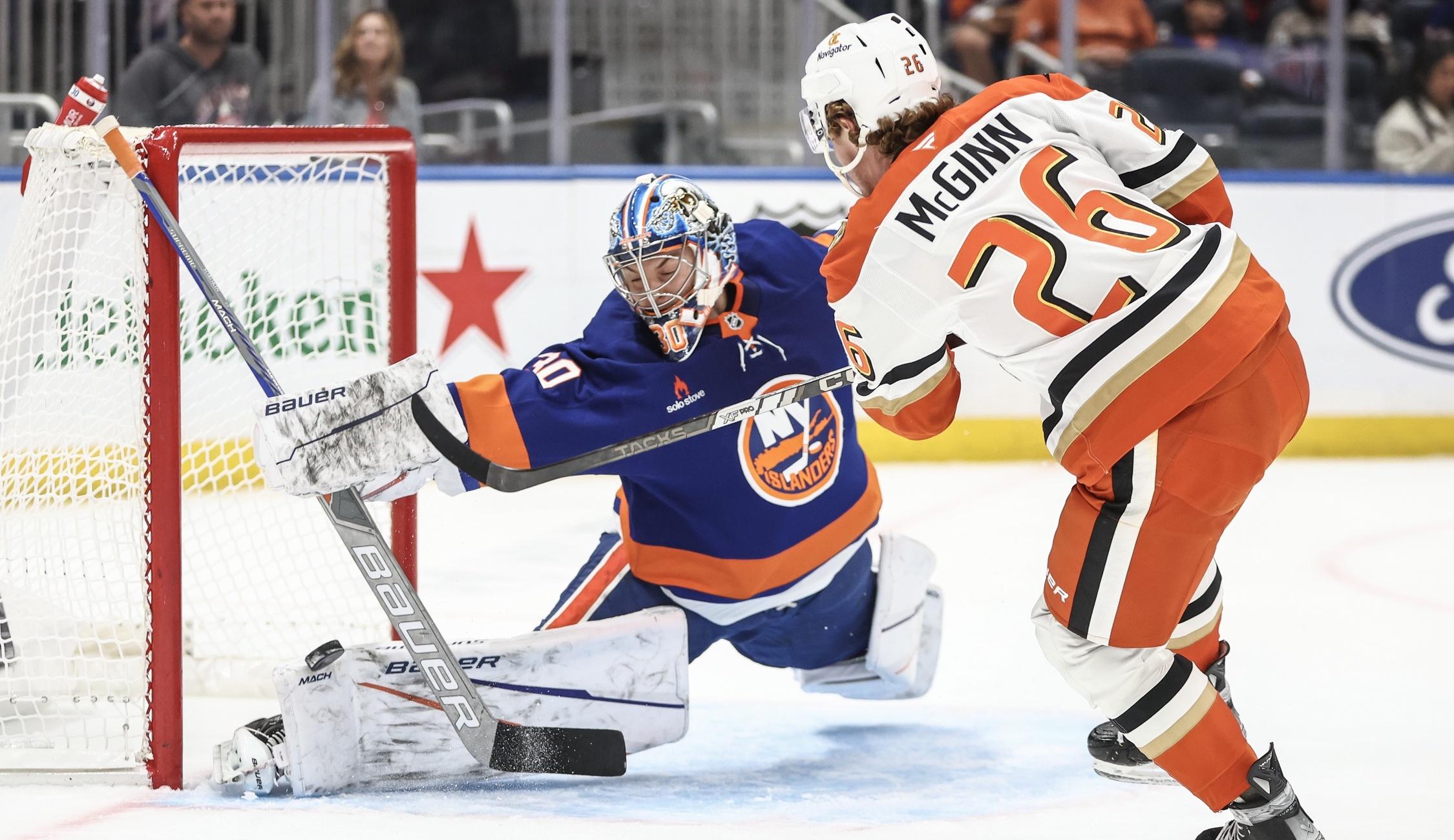 Islanders suffer 3-1 loss as Ducks stop 41 shots