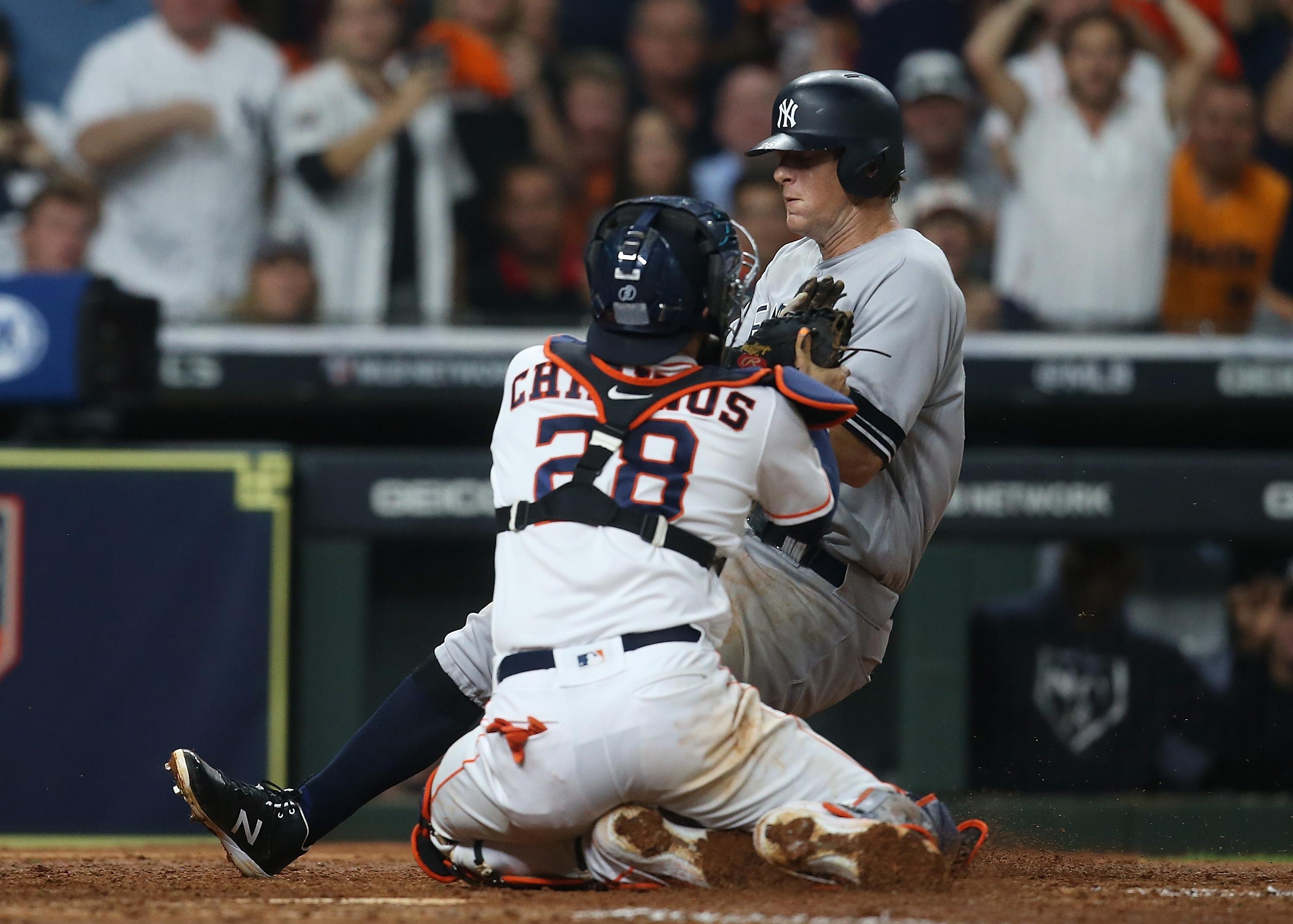 DJ LeMahieu discusses pivotal play at plate after Yankees' ALCS Game 2 loss to Astros