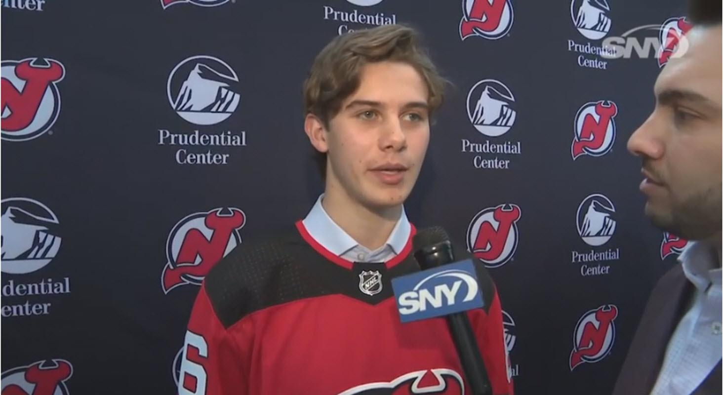 WATCH: Devils first overall pick, Jack Hughes, talks start of NHL career