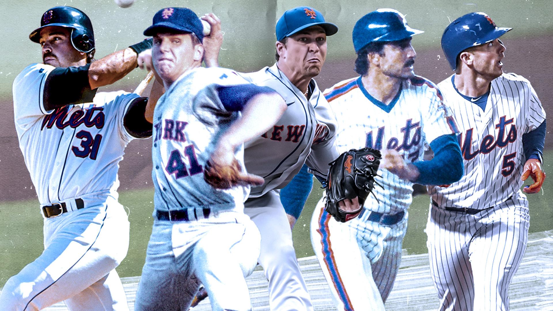 Mike Piazza .Tom Seaver,Jacob deGrom, Keith Hernandez, and David Wright / USA TODAY Sports/SNY Treated Image