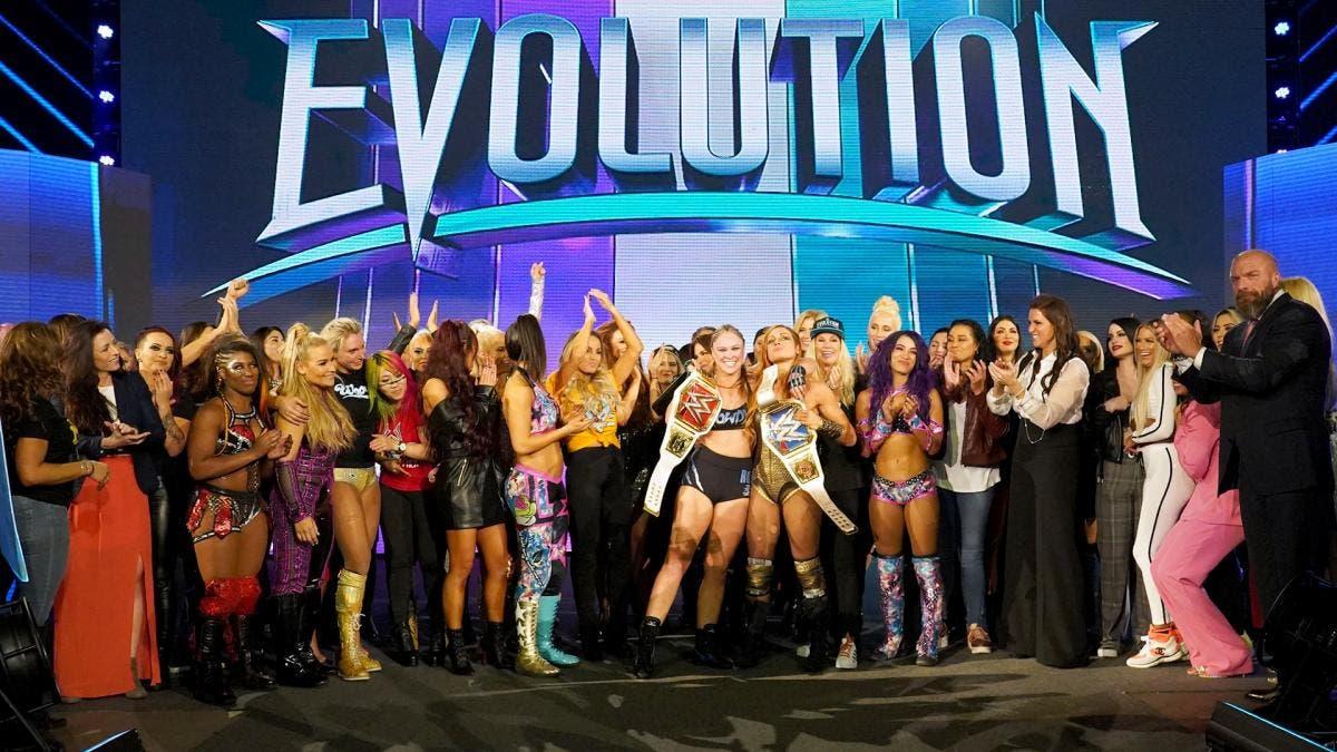 The groundbreaking WWE Evolution pay-per-view event at Nassau Veterans Memorial Coliseum on Sunday. / Courtesy @WWE