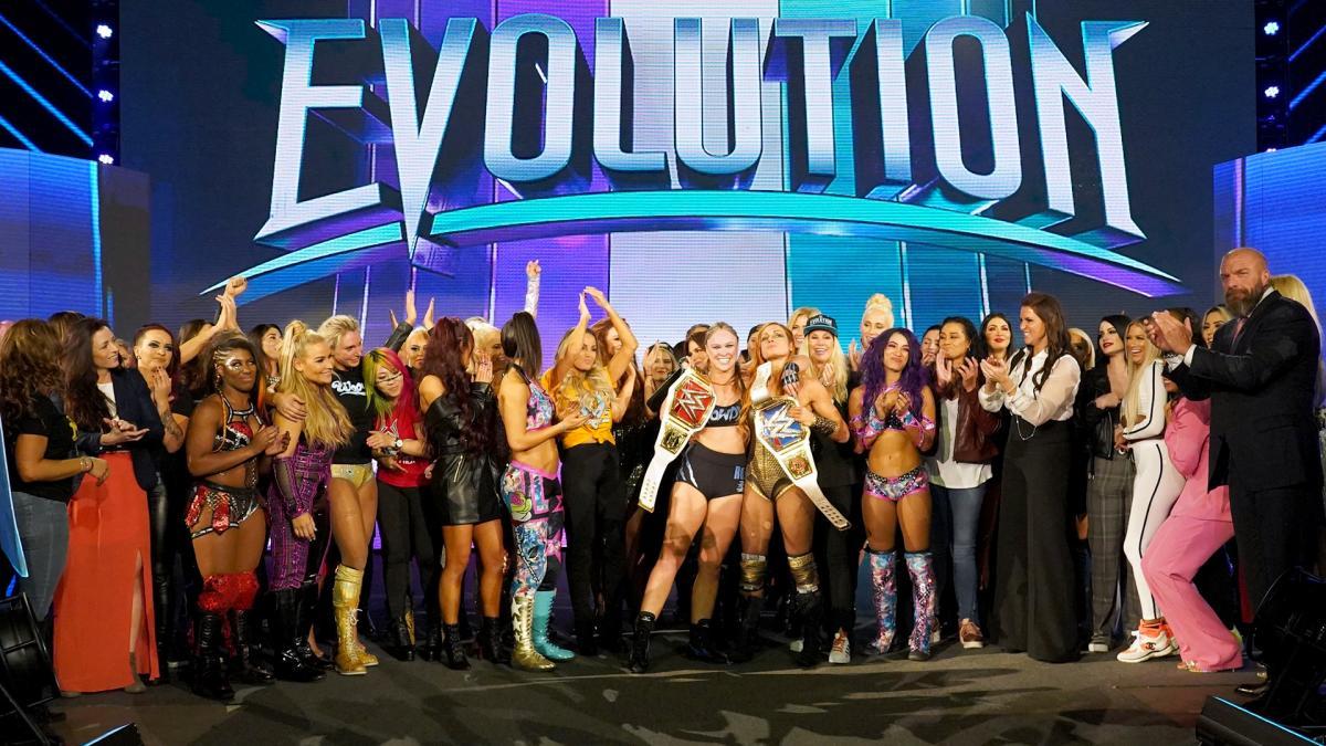 The groundbreaking WWE Evolution pay-per-view event at Nassau Veterans Memorial Coliseum on Sunday.