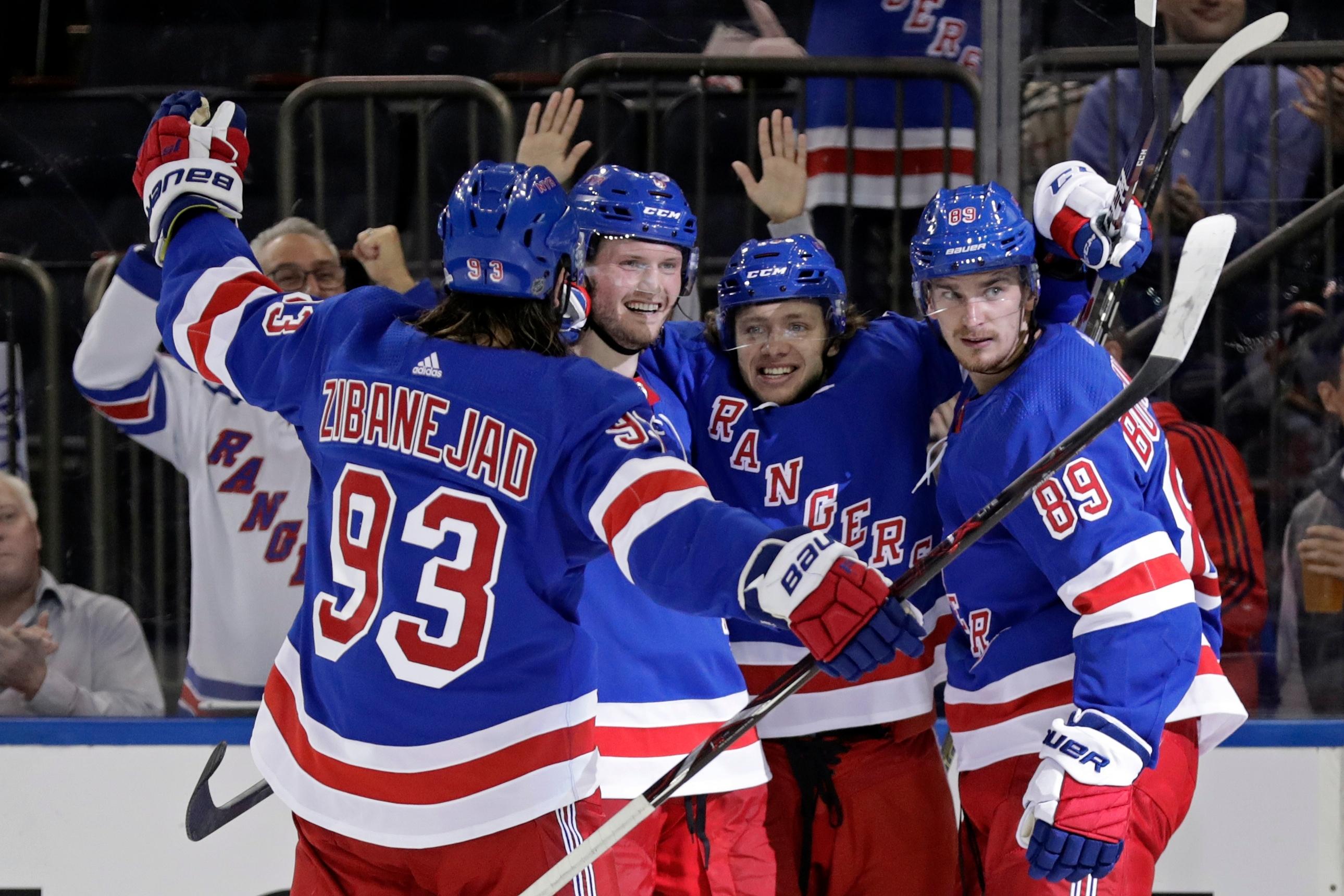 Rangers Takeaways from Thursday's opening night 6-4 win over the Jets, including a big night from the new names