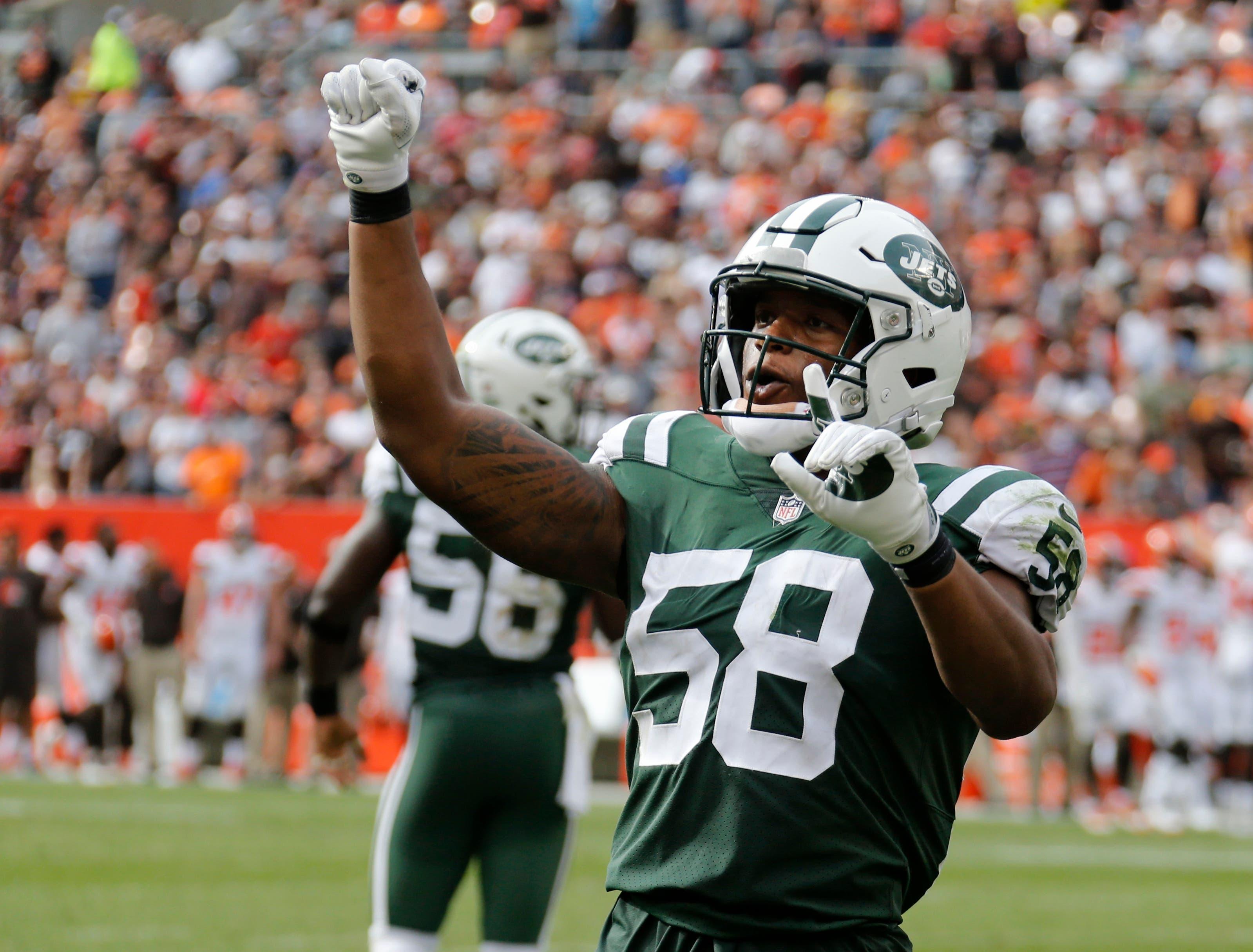 New York Jets inside linebacker Darron Lee / Ron Schwane/AP