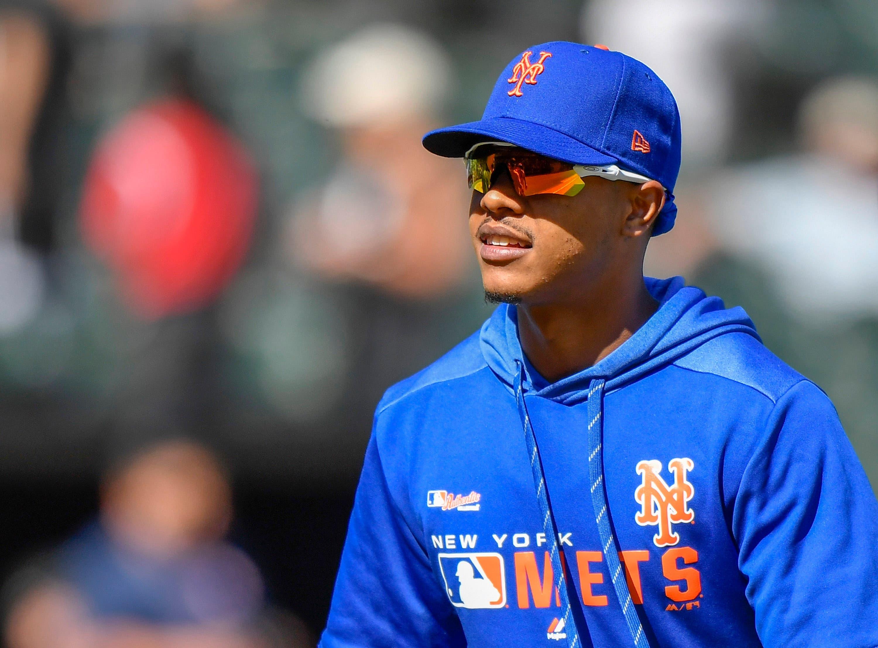 Aug 1, 2019; Chicago, IL, USA; New York Mets' Marcus Stroman leaves the field after the 4-0 win against the Chicago White Sox at Guaranteed Rate Field. Mandatory Credit: Quinn Harris-USA TODAY Sports / Quinn Harris