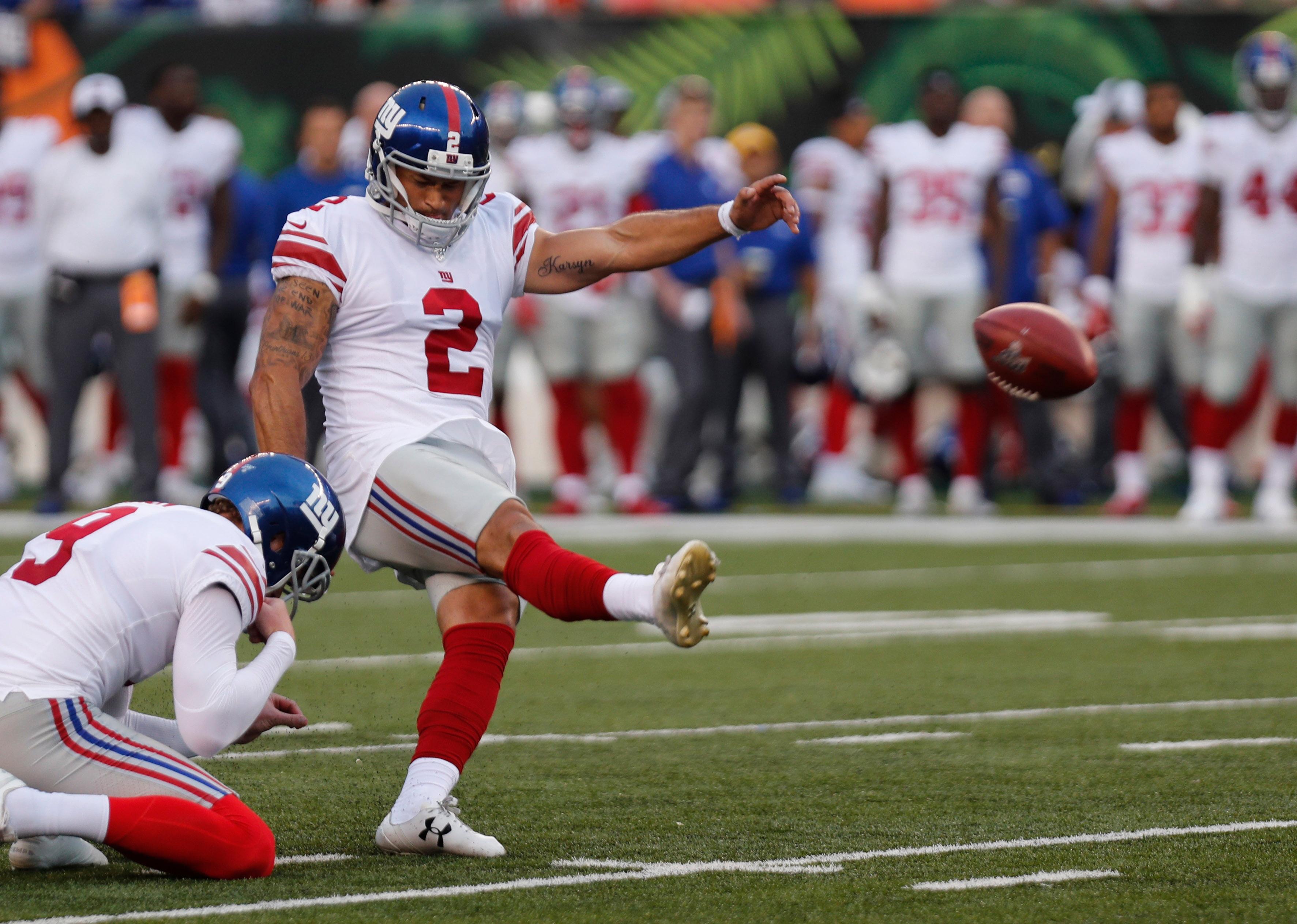 Giants work out four kickers as Aldrick Rosas struggles