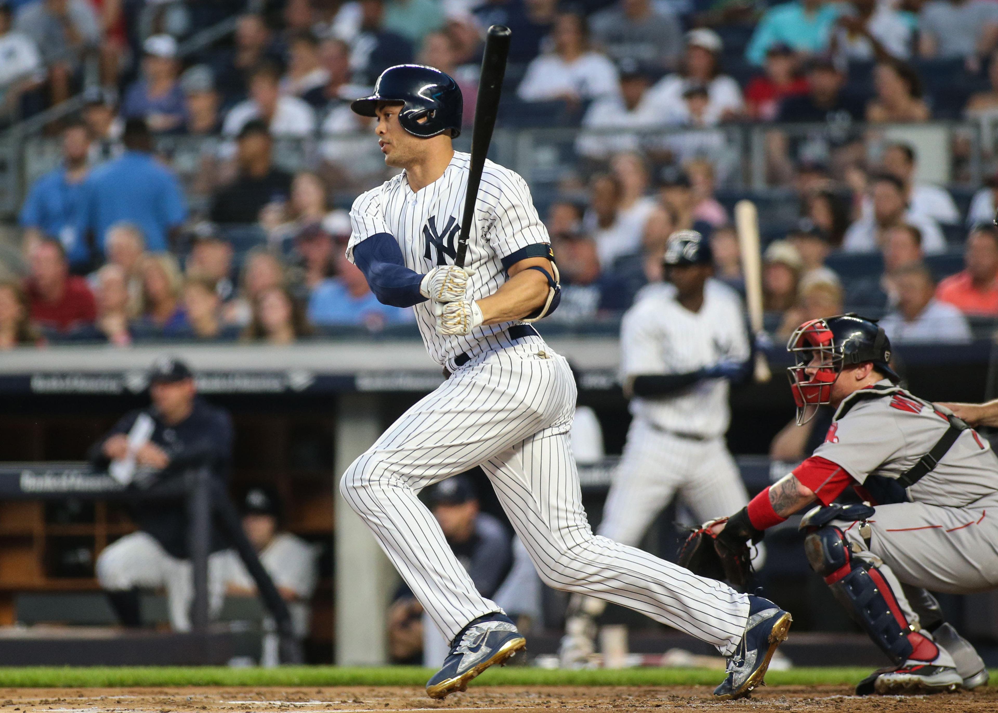 Giancarlo Stanton (27) Mandatory Credit: Wendell Cruz-USA TODAY Sports / Wendell Cruz