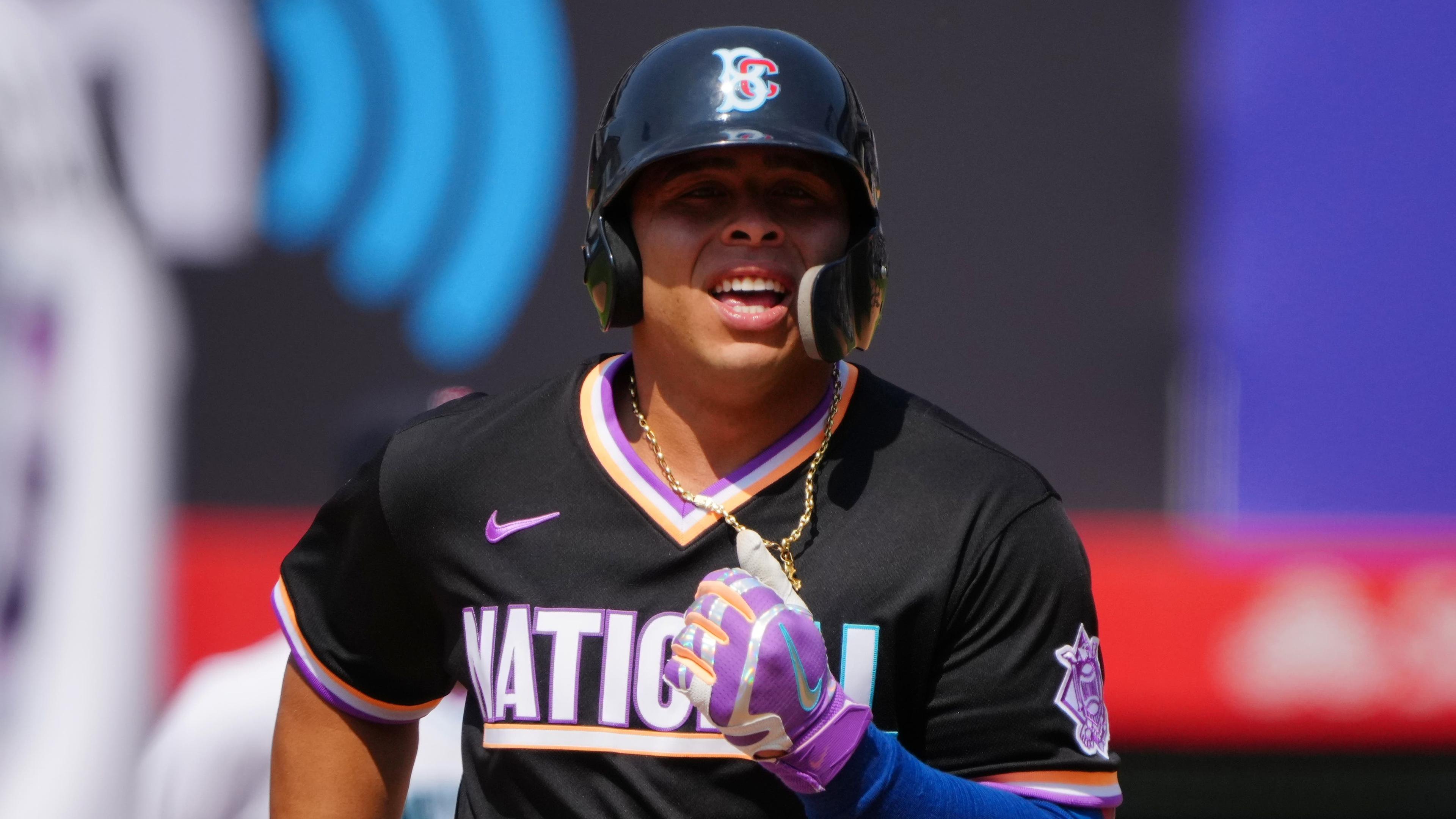 Jul 11, 2021; Denver, CO, USA; National League infielder Francisco Alvarez (30) rounds the bases after hitting a solo home run in the fifth inning against the American League of the 2021 MLB All Star Futures Game at Coors Field. Mandatory Credit: Ron Chenoy-USA TODAY Sports / © Ron Chenoy-USA TODAY Sports