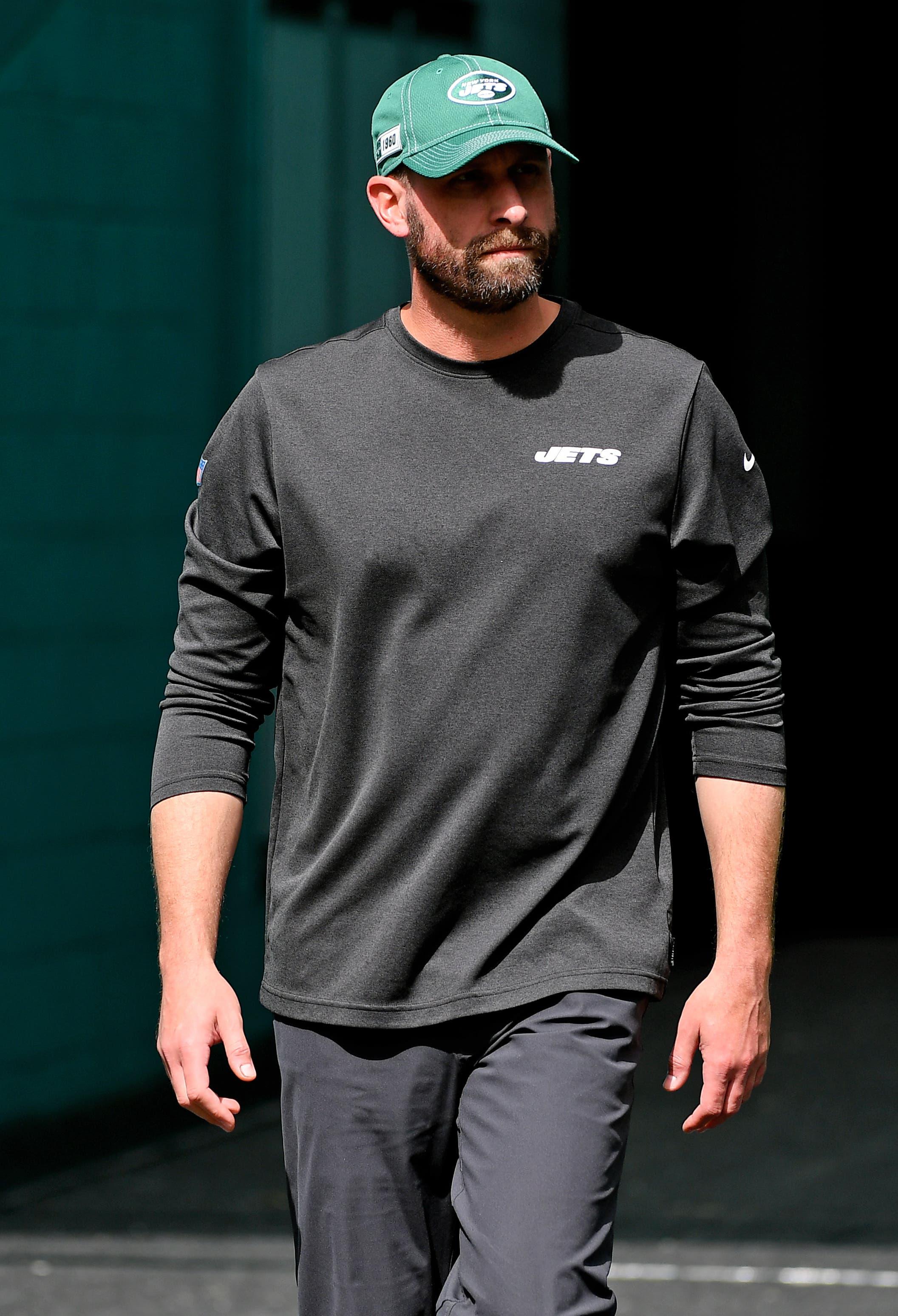 Nov 3, 2019; Miami Gardens, FL, USA; New York Jets head coach Adam Gase walks onto the field prior to the game against the Miami Dolphins at Hard Rock Stadium. Mandatory Credit: Jasen Vinlove-USA TODAY Sports / Jasen Vinlove