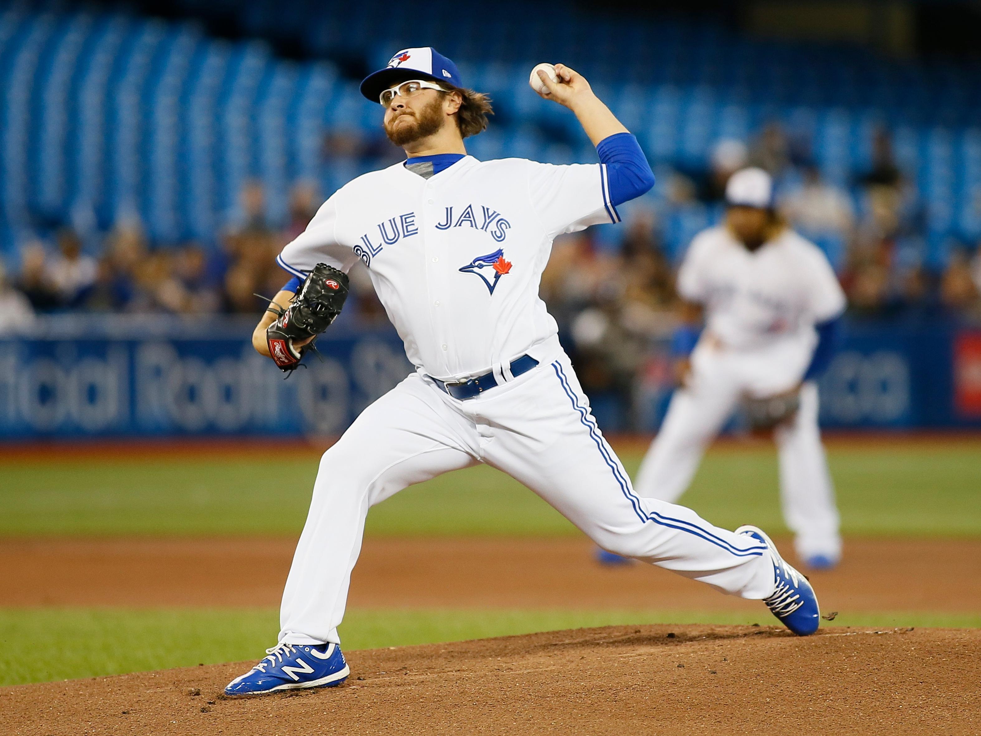 Sep 13, 2019; Toronto, Ontario, CAN; Toronto Blue Jays starting pitcher Anthony Kay (70) pitches to the New York Yankees during the first inning at Rogers Centre. Mandatory Credit: John E. Sokolowski-USA TODAY Sports