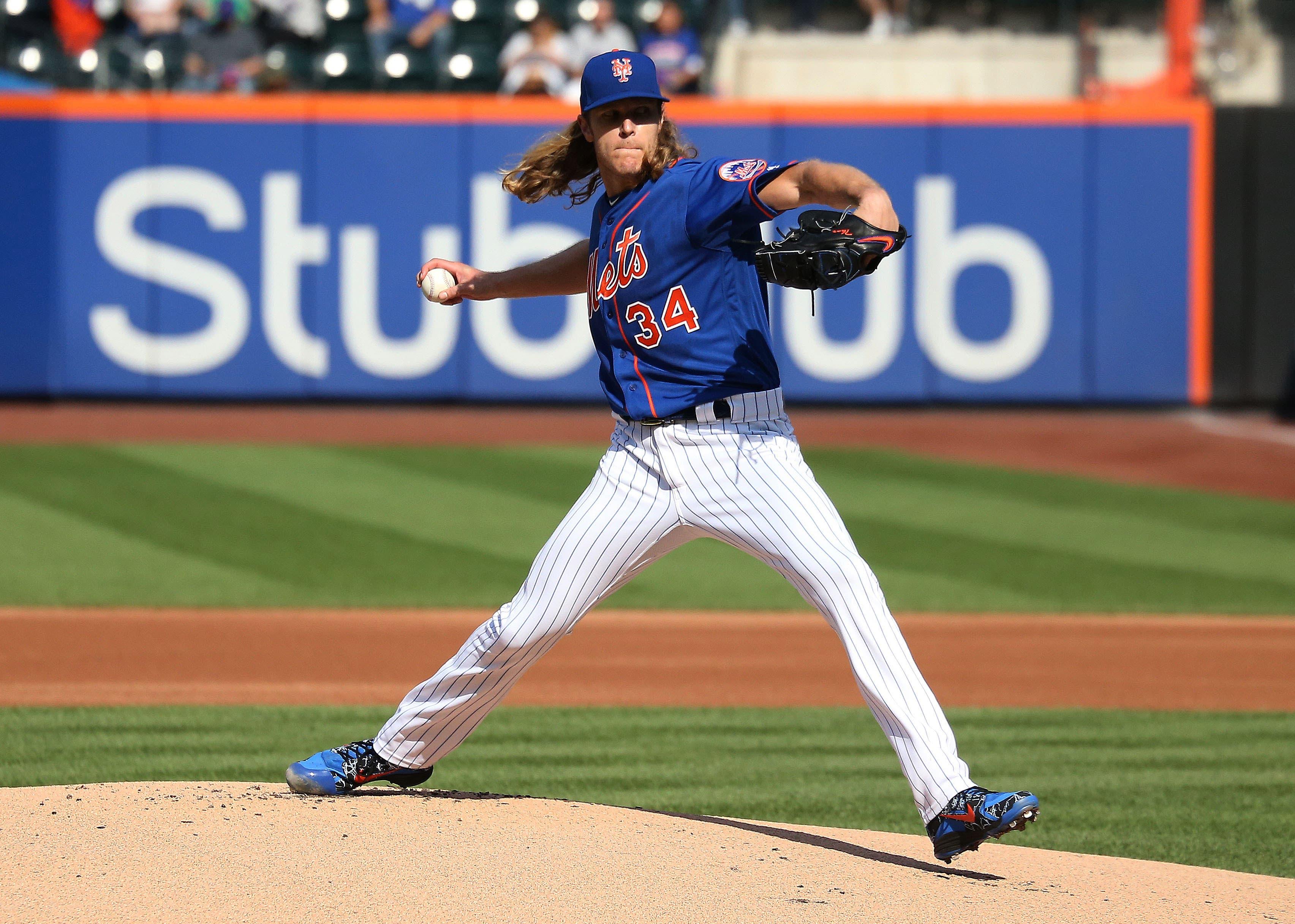 Noah Syndergaard (34) Mandatory Credit: Andy Marlin-USA TODAY Sports / Andy Marlin