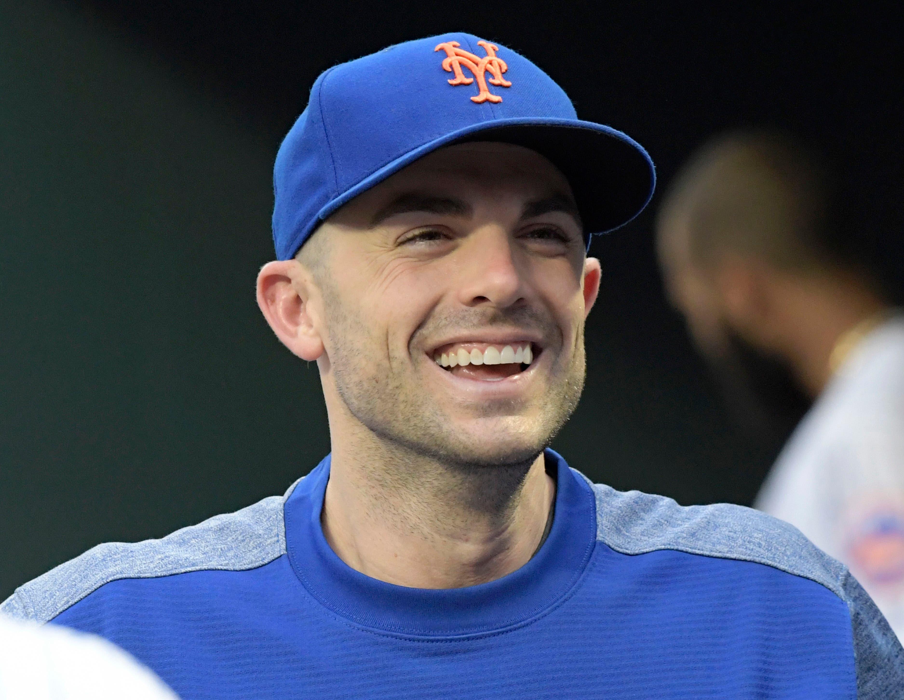 New York Mets' David Wright reacts before a baseball game against the New York Yankees. / AP