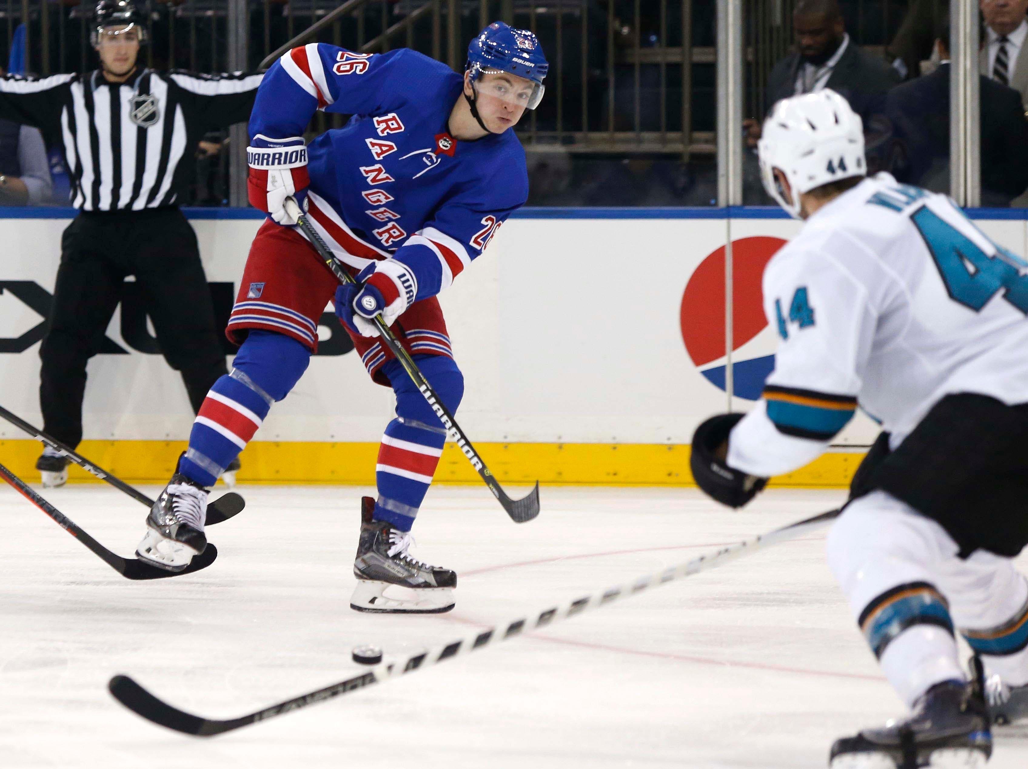 New York Rangers left wing Jimmy Vesey / Noah K. Murray/USA TODAY Sports