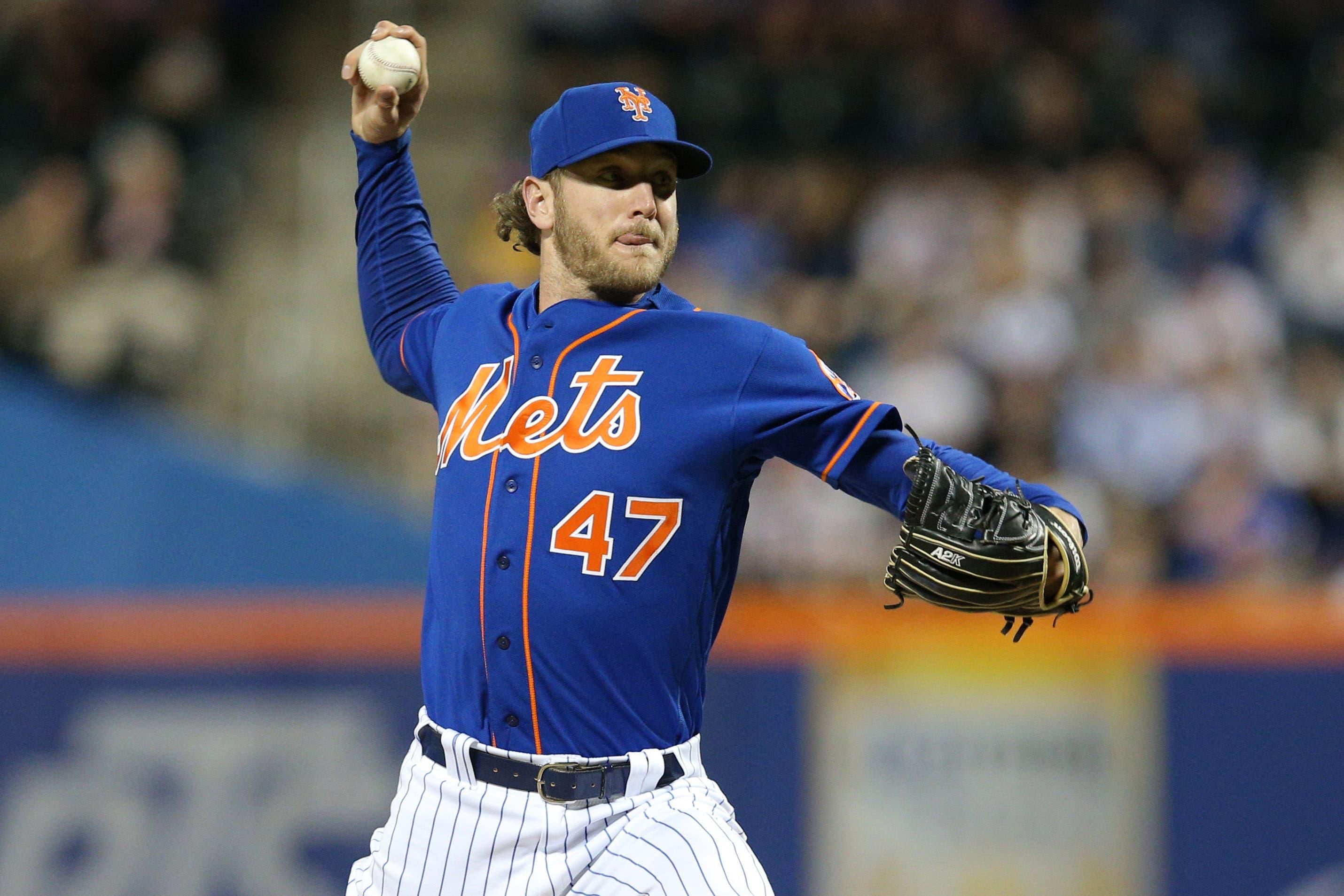 May 22, 2019; New York City, NY, USA; New York Mets relief pitcher Drew Gagnon (47) pitches against the Washington Nationals during the eighth inning at Citi Field. Mandatory Credit: Brad Penner-USA TODAY Sports / Brad Penner