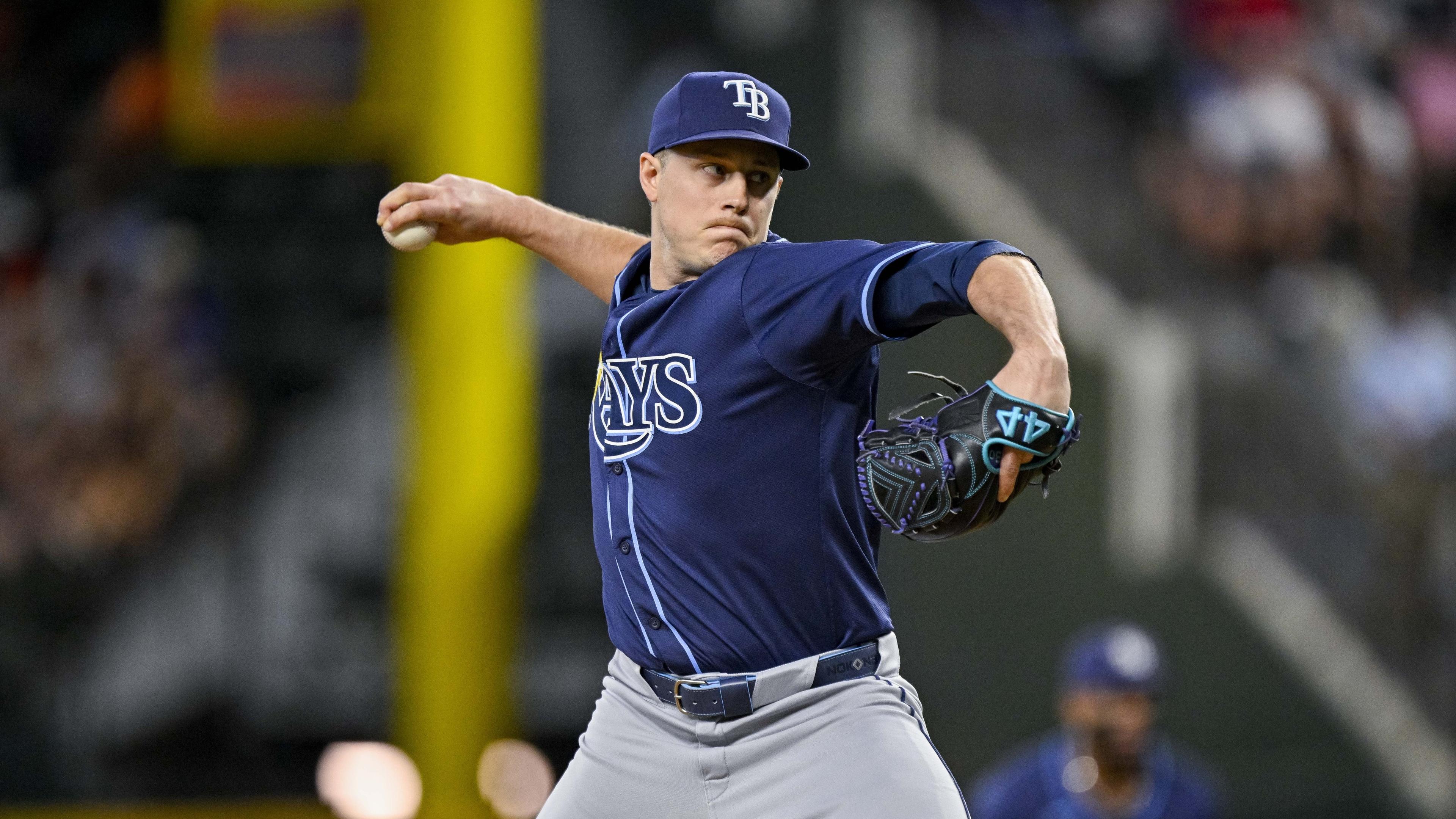 Jul 6, 2024; Arlington, Texas, USA; Tampa Bay Rays relief pitcher Phil Maton (88) in action during the game between the Texas Rangers and the Tampa Bay Rays at Globe Life Field.