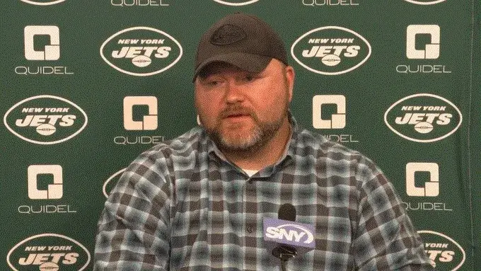 Joe Douglas in news conference / SNY screengrab