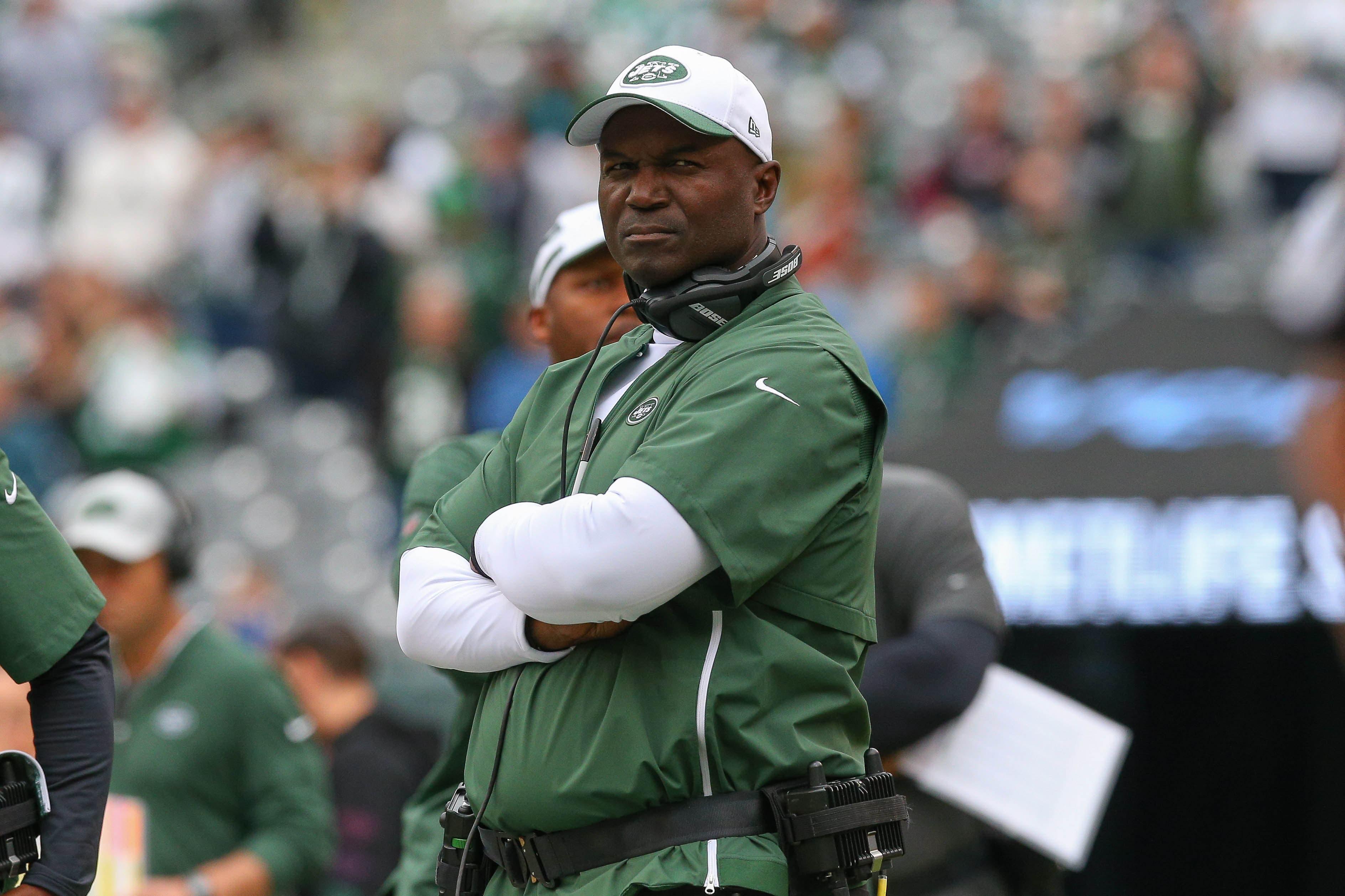 New York Jets head coach Todd Bowles looks on before his game against the Indianapolis Colts at MetLife Stadium. / Vincent Carchietta/USA TODAY Sports