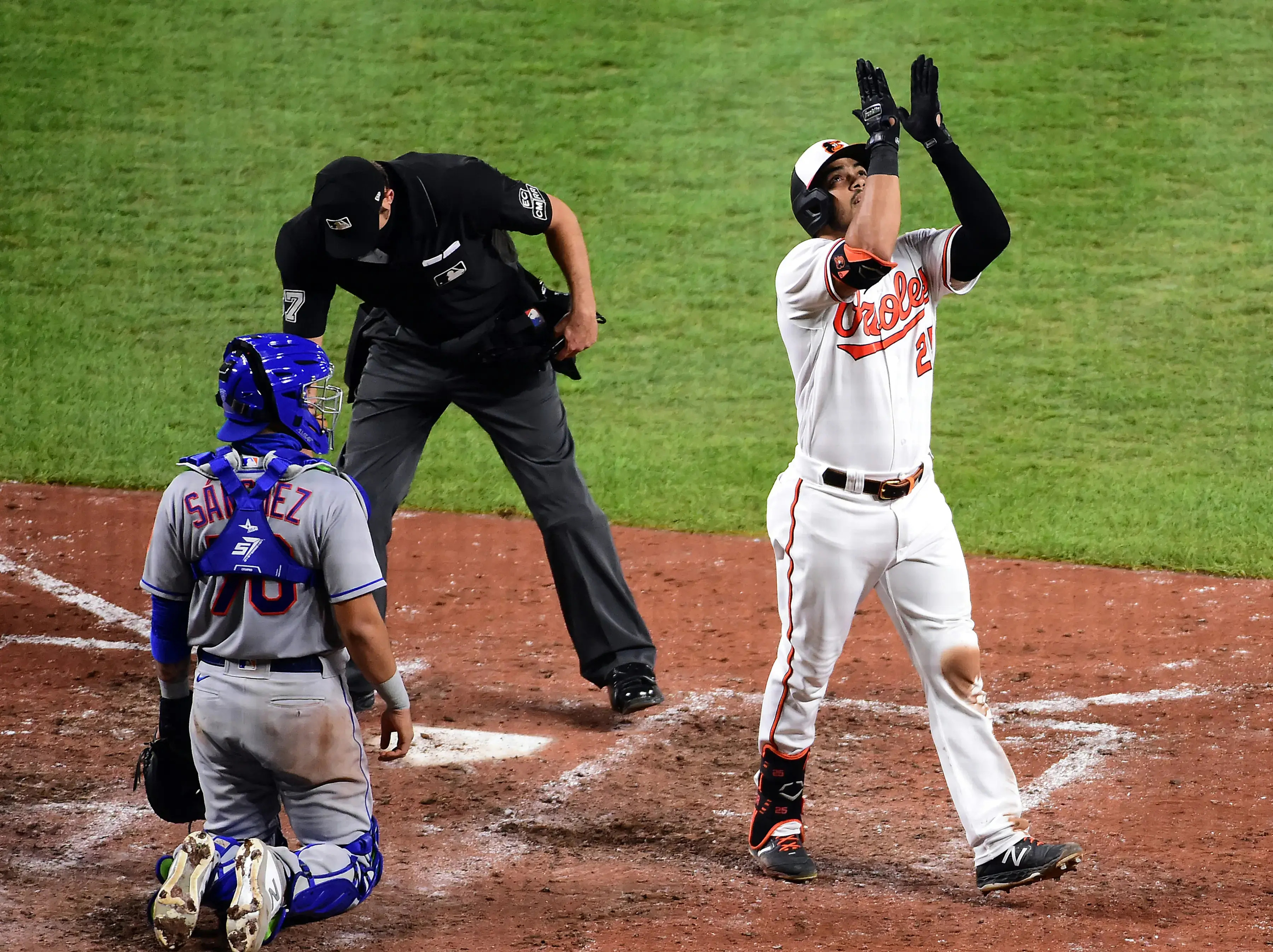 Orioles celebrate home run against Mets / USA TODAY