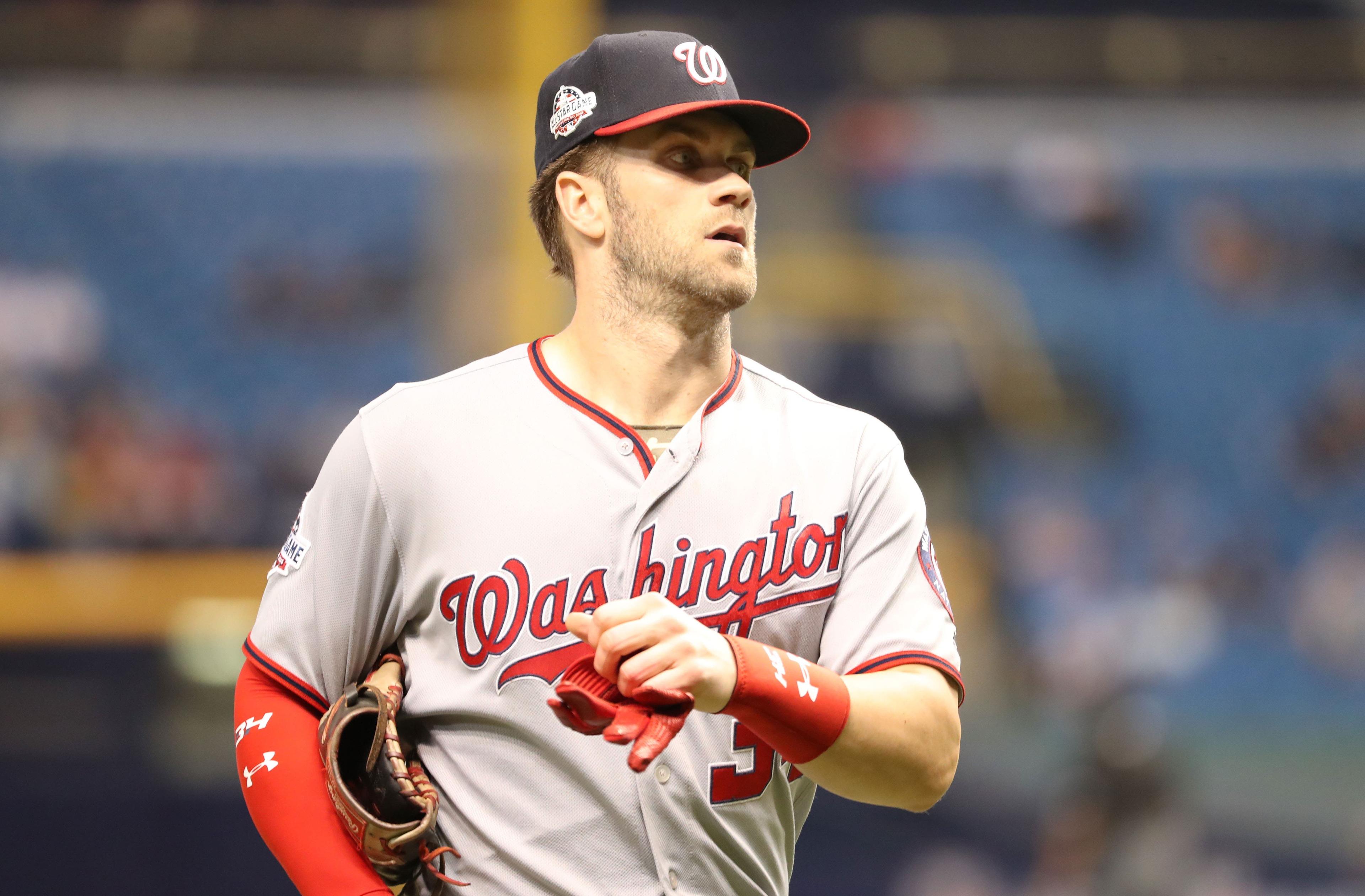 Bryce Harper (34) Mandatory Credit: Kim Klement-USA TODAY Sports / Kim Klement