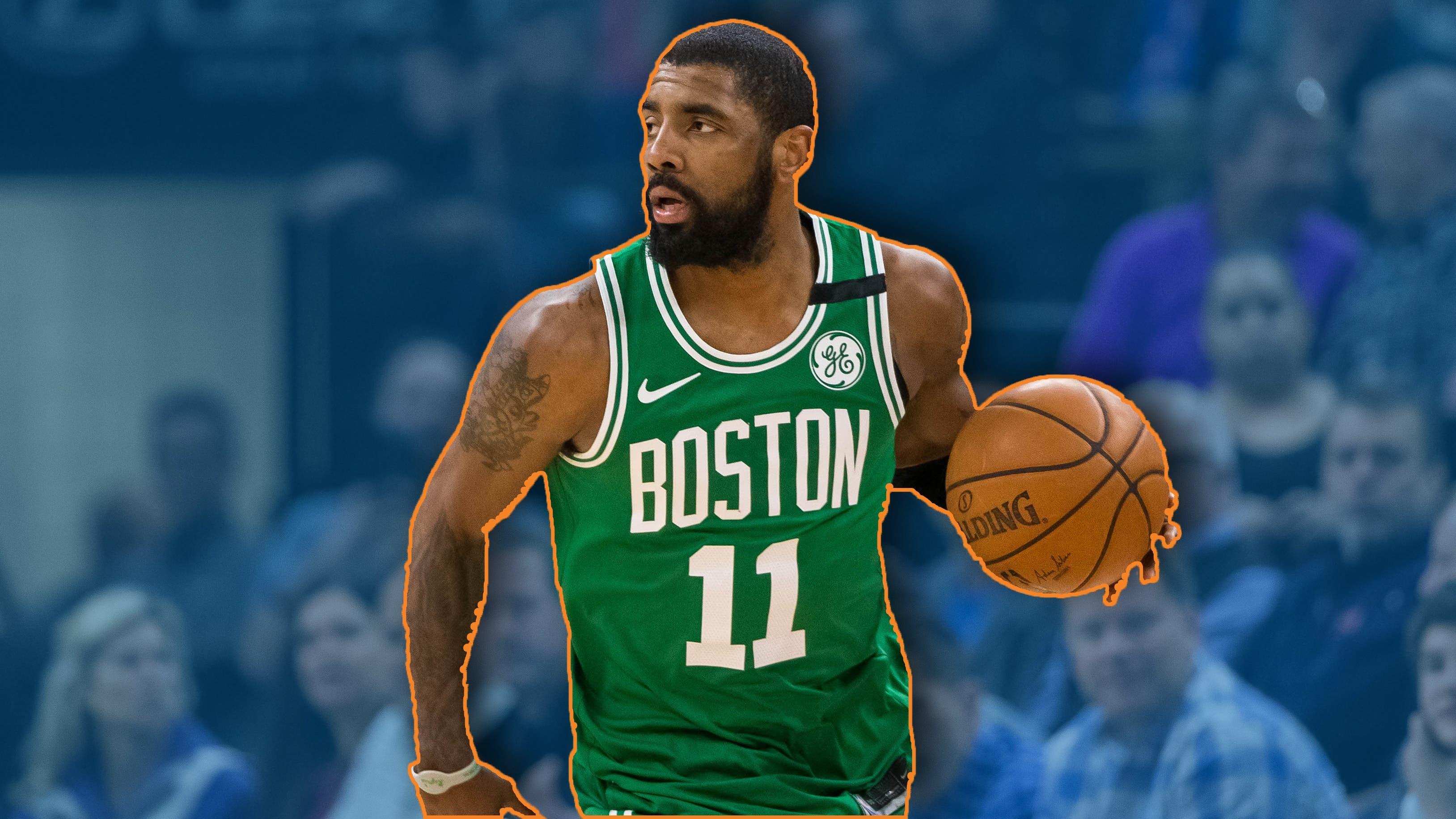 Mar 8, 2018; Minneapolis, MN, USA; Boston Celtics guard Kyrie Irving (11) dribbles in the third quarter against Minnesota Timberwolves at Target Center. Mandatory Credit: Brad Rempel-USA TODAY Sports / Brad Rempel