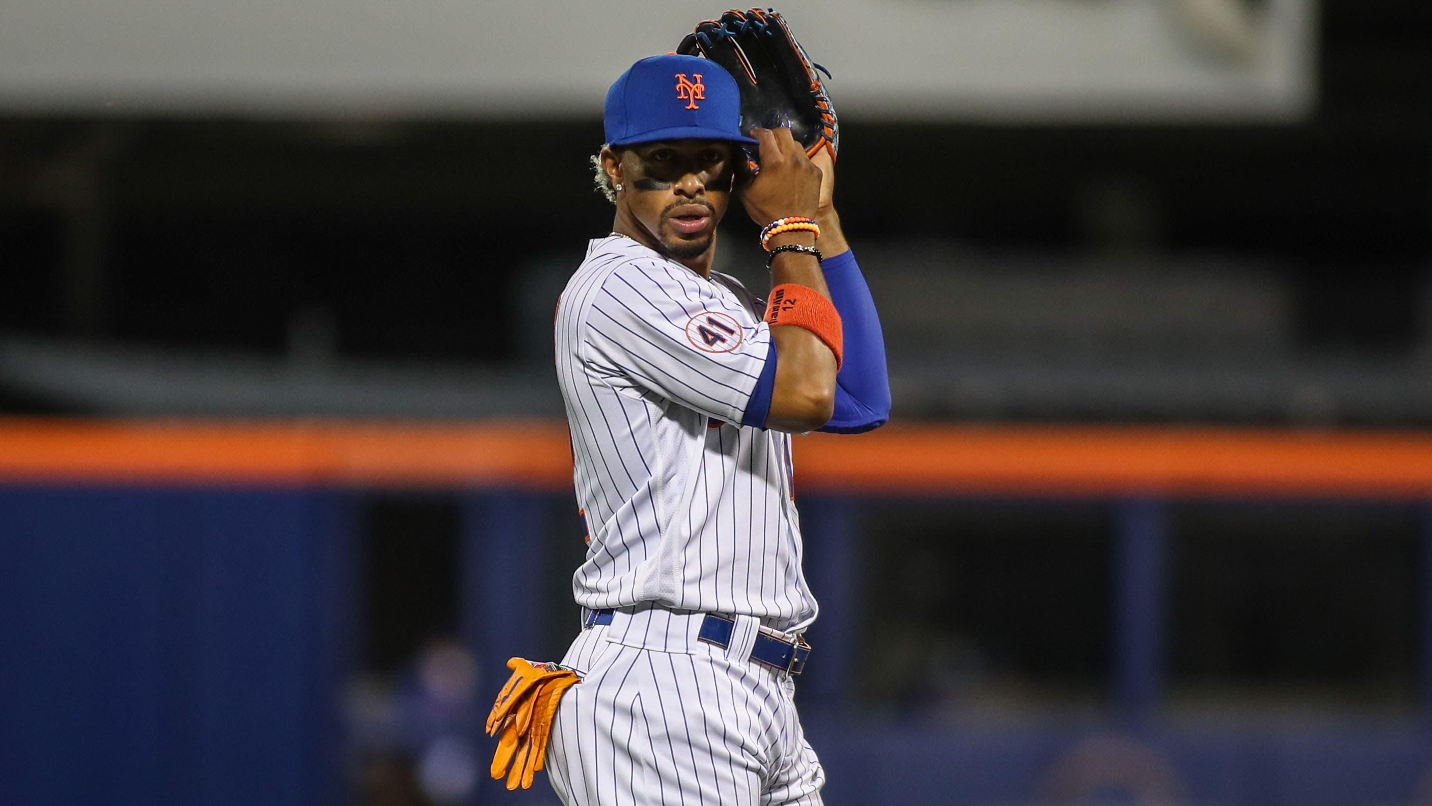 Apr 13, 2021; New York City, New York, USA; New York Mets shortstop Francisco Lindor (12) at Citi Field. / Wendell Cruz-USA TODAY Sports