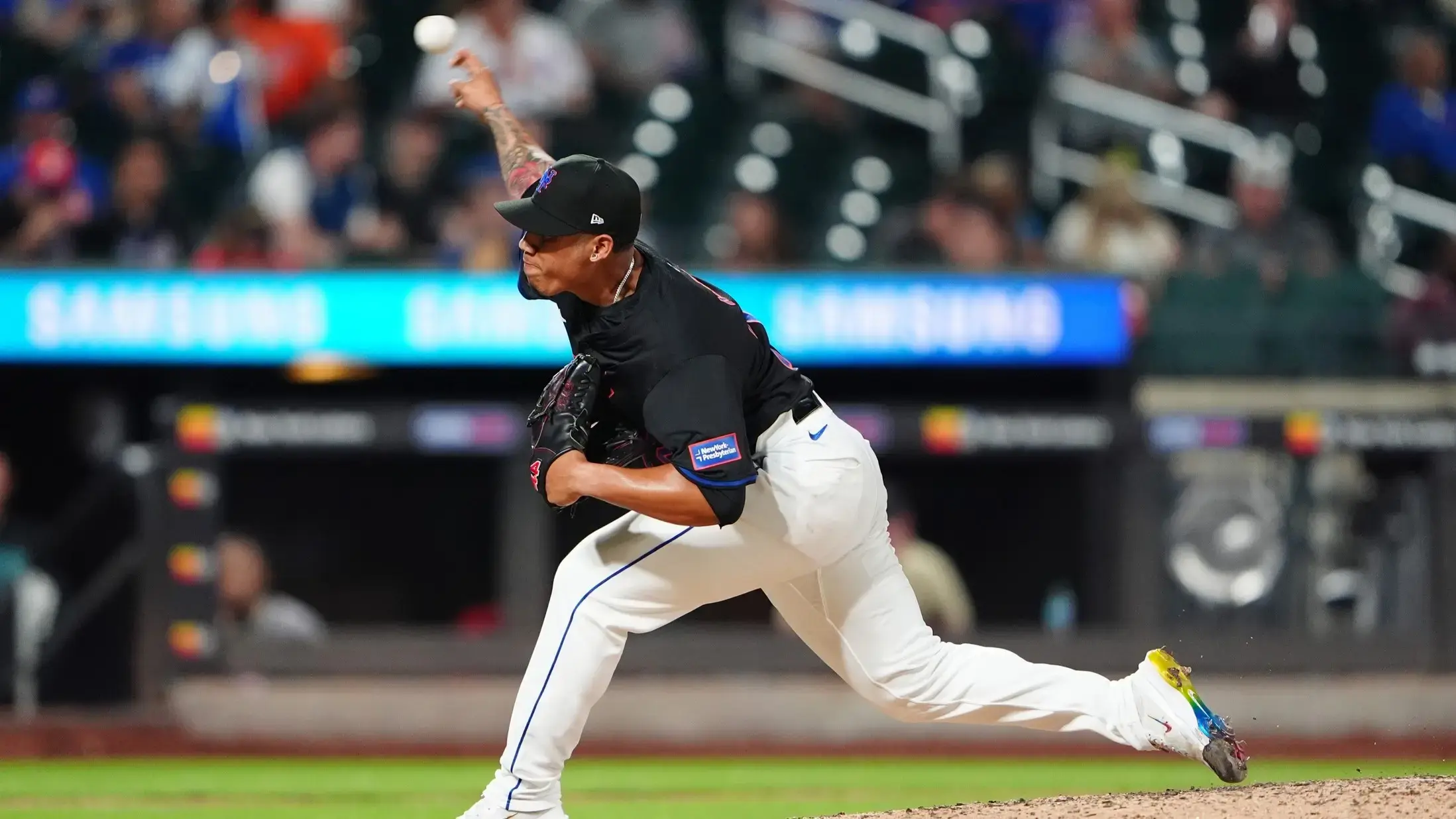 May 31, 2024; New York City, New York, USA; New York Mets pitcher Dedniel Nunez (72) delivers a pitch against the Arizona Diamondbacks during the sixth inning at Citi Field. 