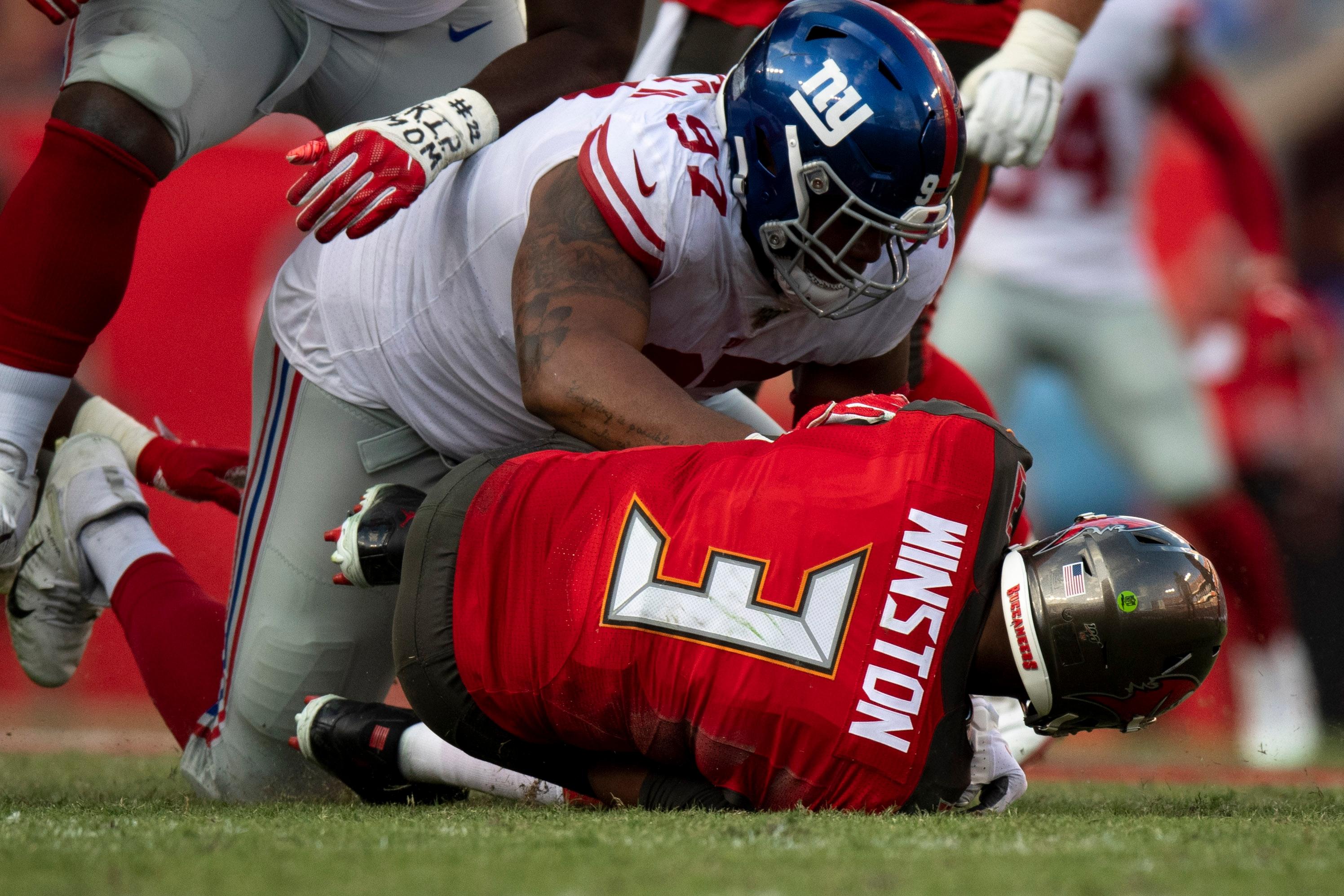 Giants' Dexter Lawrence named top rookie interior defender by Pro Football Focus