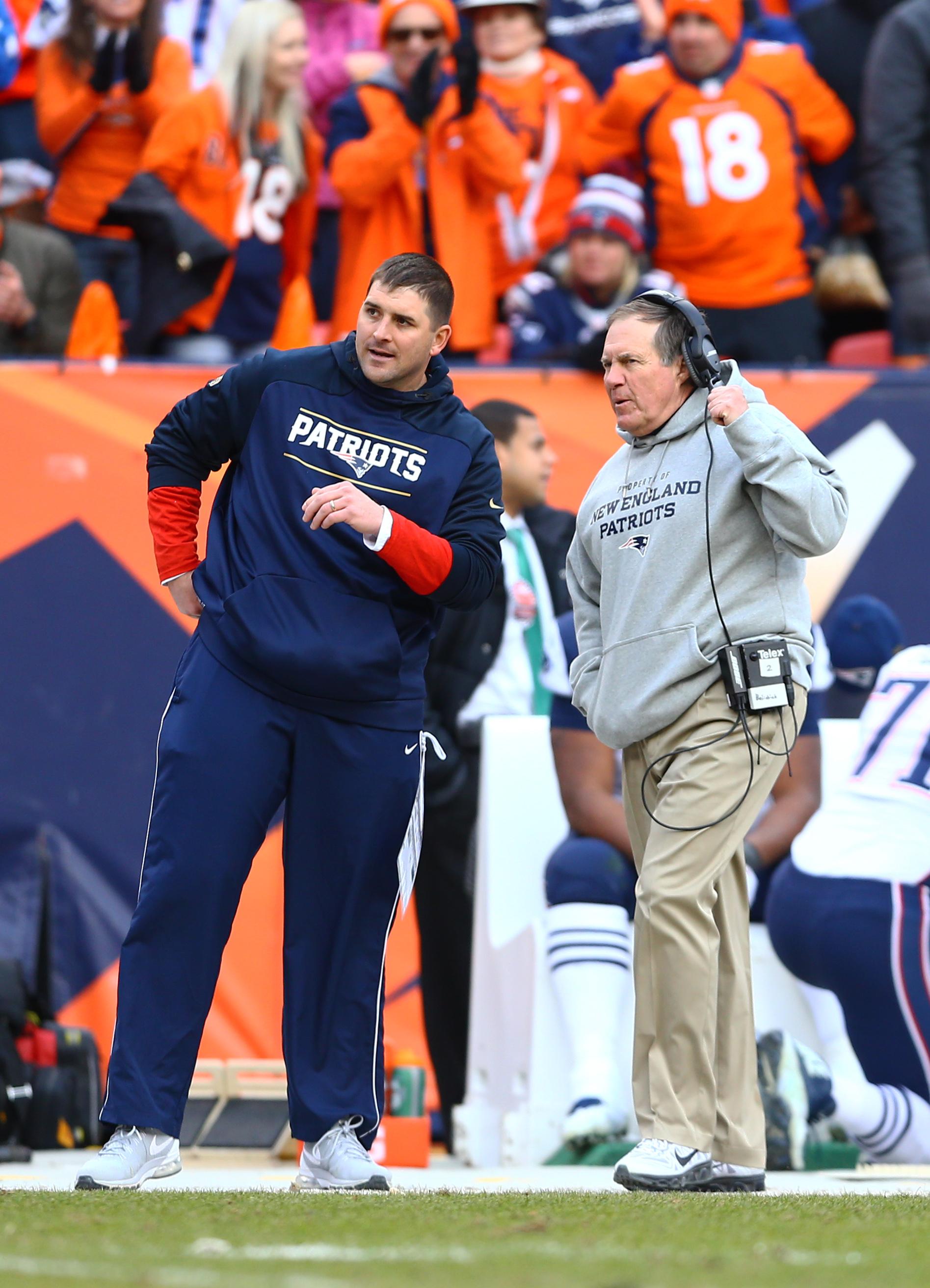 Joe Judge and Bill Belichick