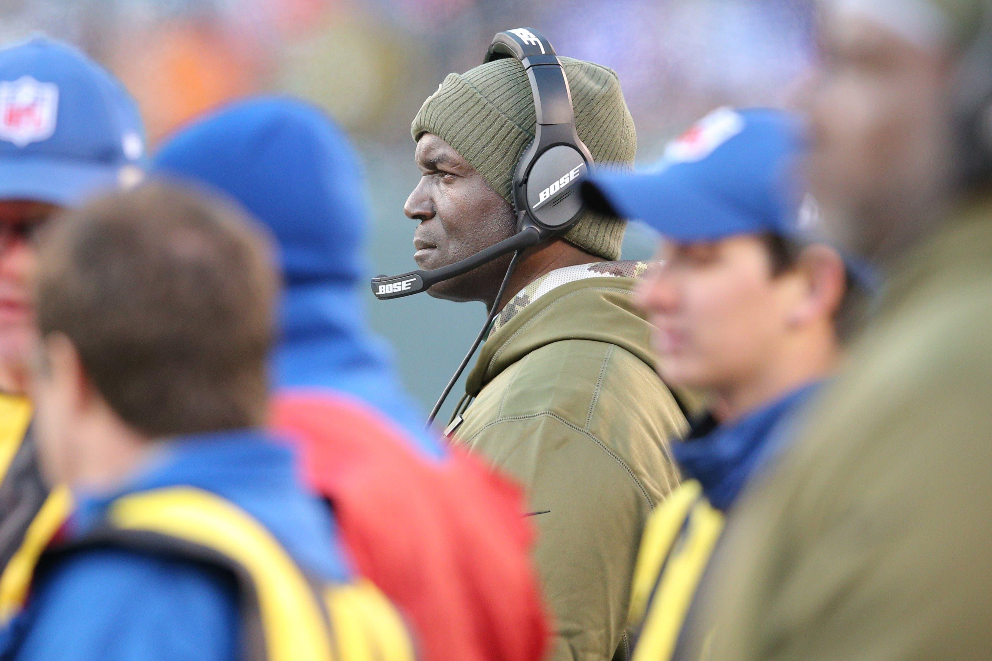 New York Jets head coach Todd Bowles coaches against the Buffalo Bills during the fourth quarter at MetLife Stadium. / Brad Penner/USA TODAY Sports